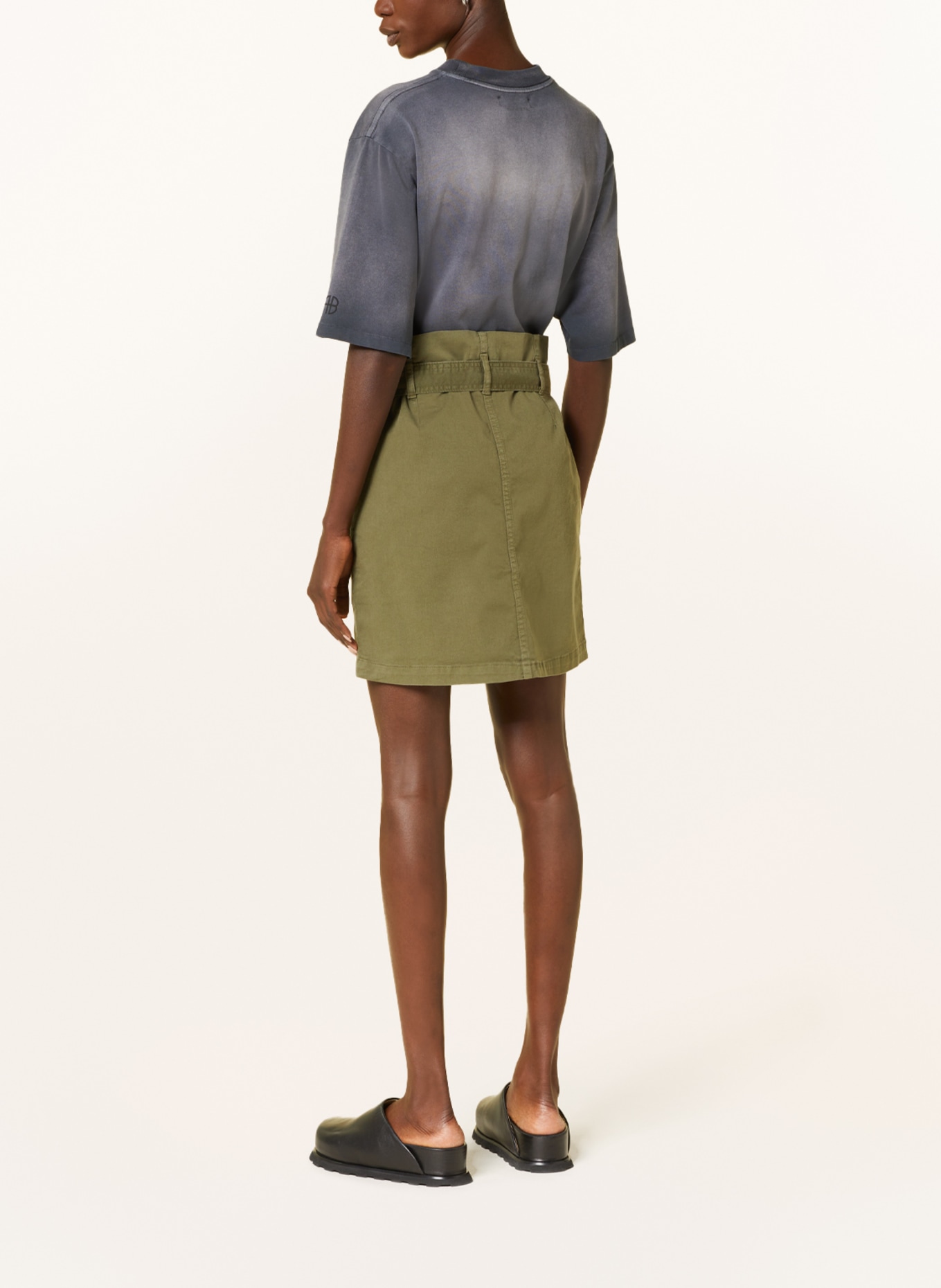 ANINE BING Denim skirt AVELINE, Color: GREEN (Image 3)