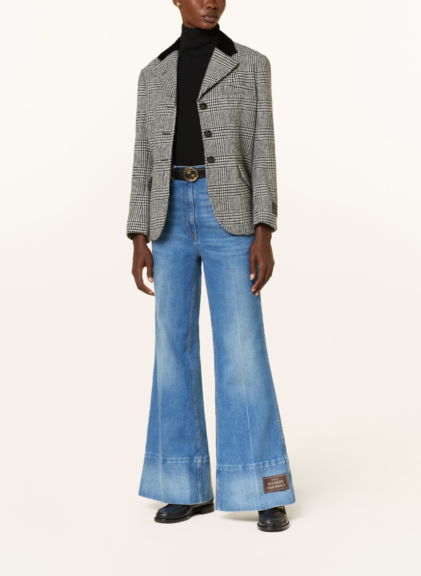 GUCCI Flared jeans, Color: 4759 DARK BLUE/MIX (Image 2)