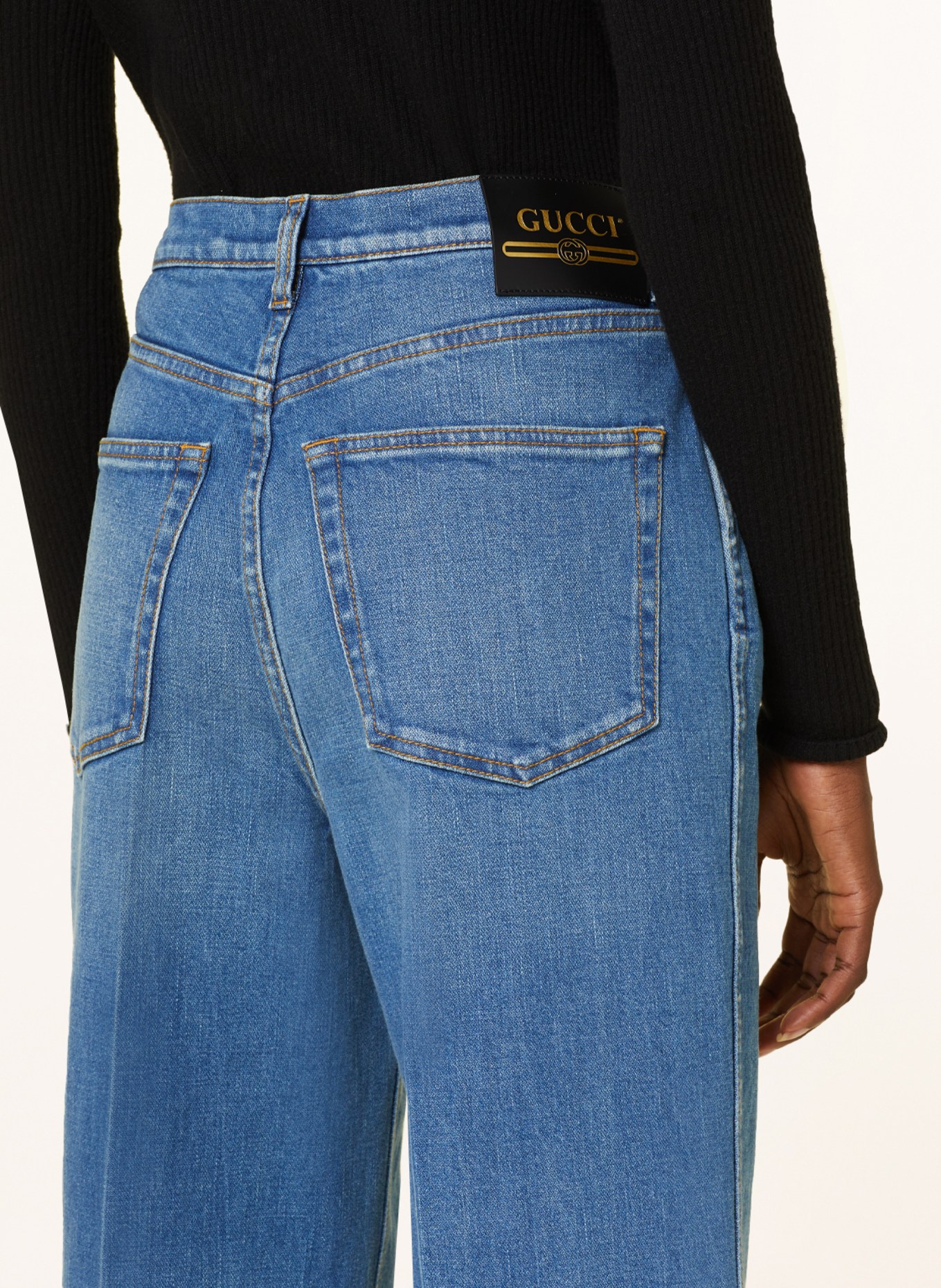 GUCCI Flared jeans, Color: 4759 DARK BLUE/MIX (Image 6)