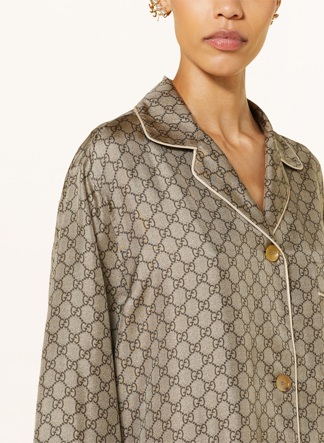 GUCCI Silk blouse, Color: BEIGE (Image 4)