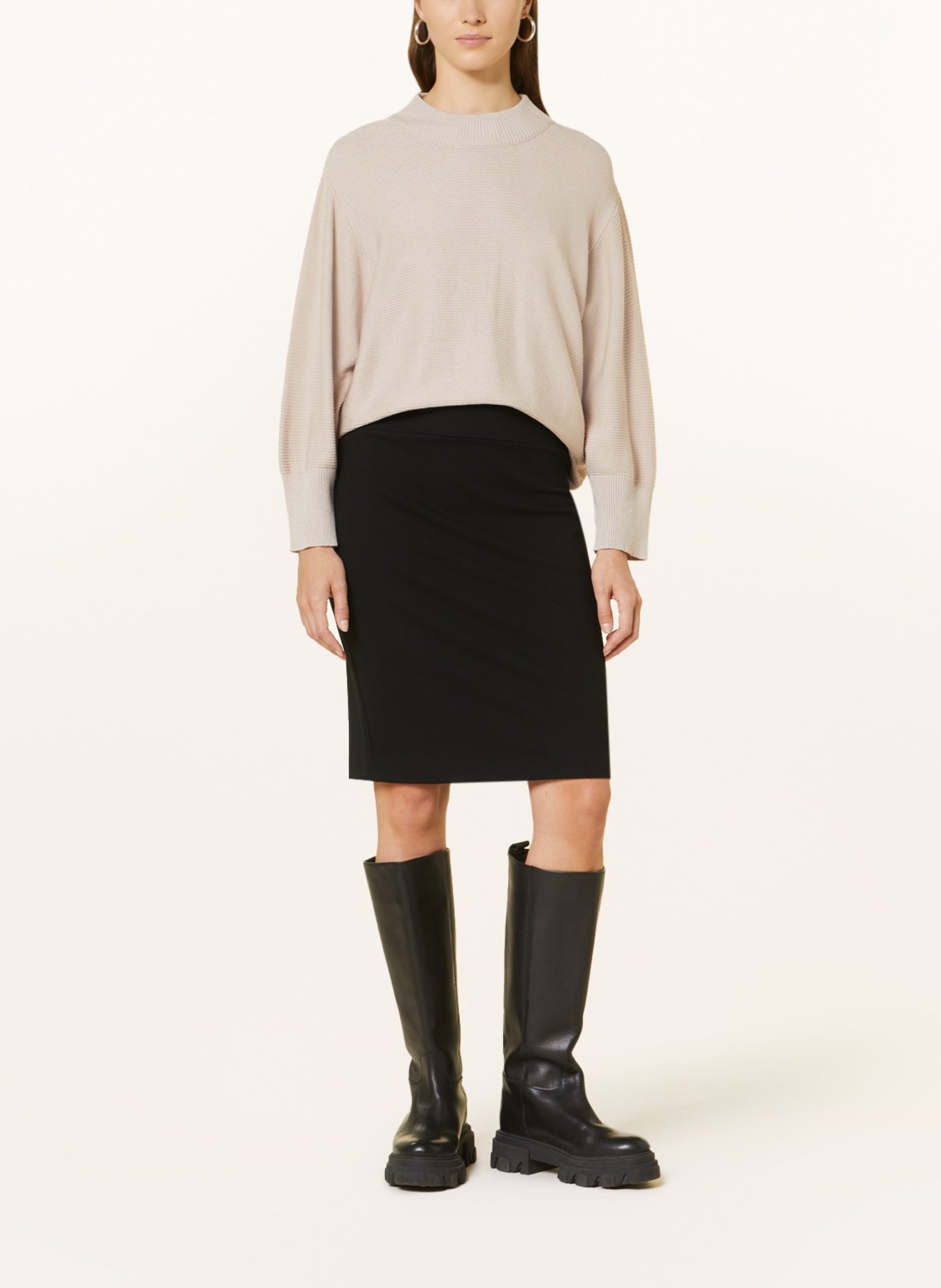 MORE & MORE Jersey skirt, Color: BLACK (Image 2)