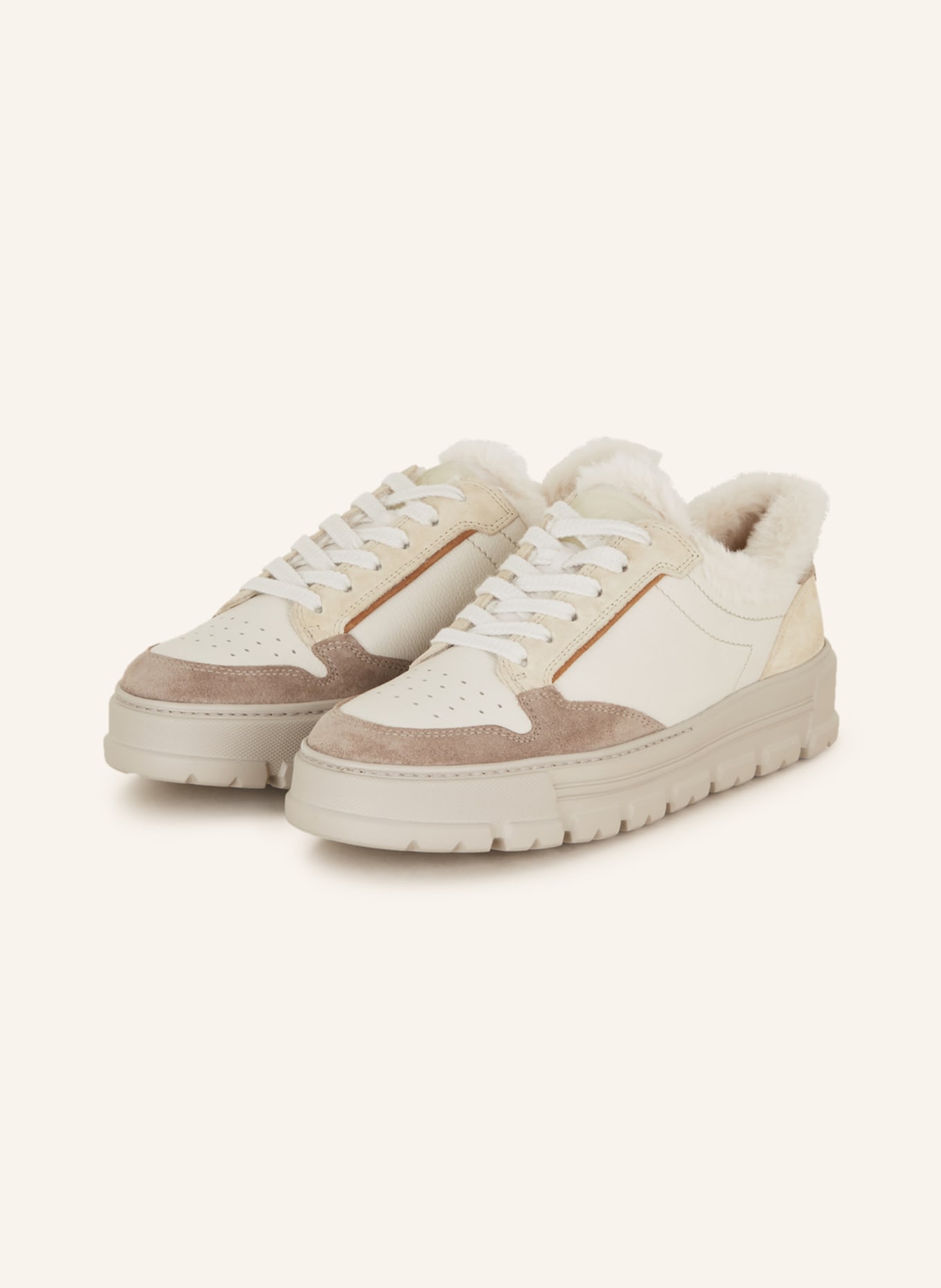 paul green Sneakers in white/ taupe/ cream