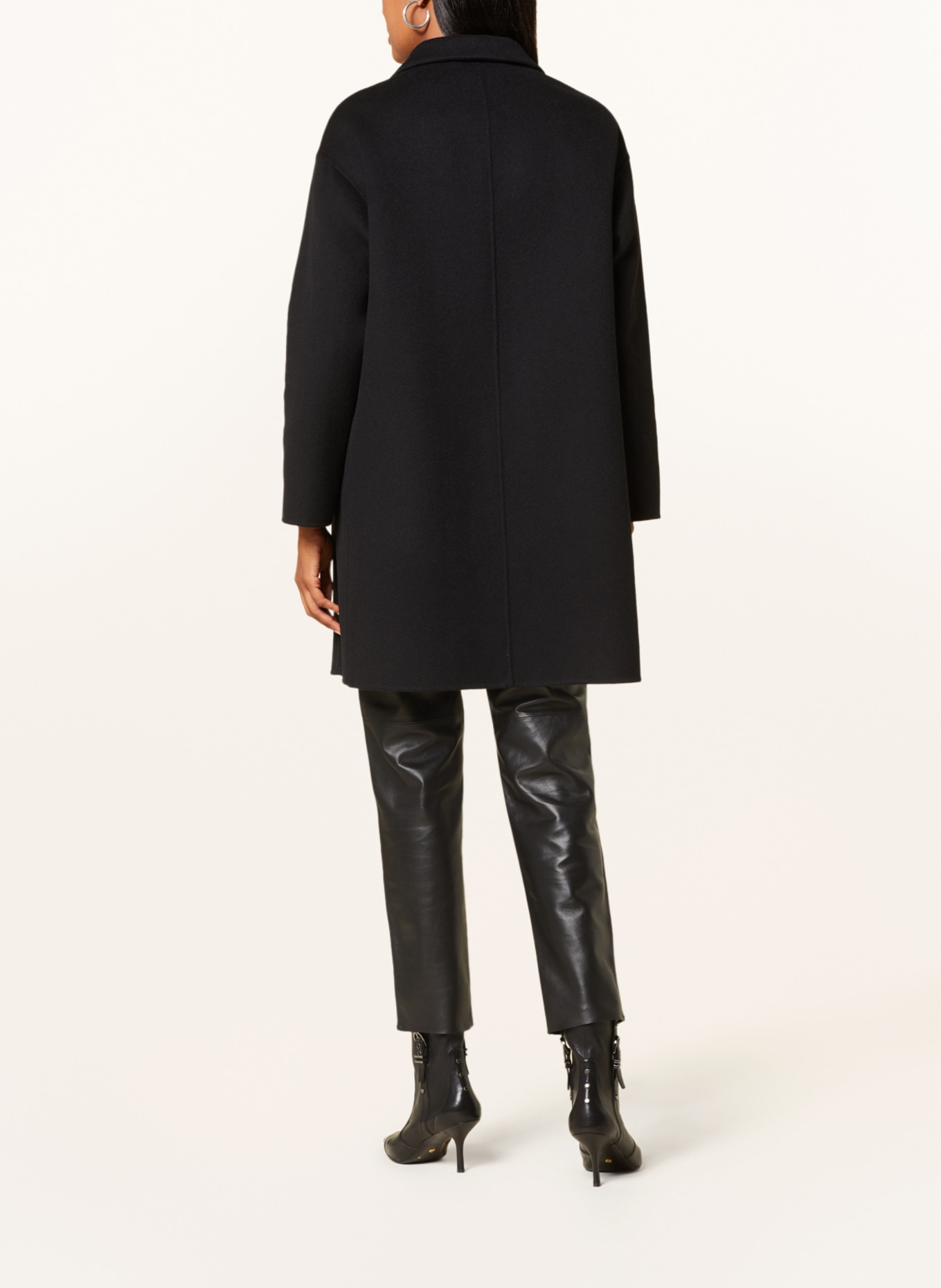 Kiltie Wool coat, Color: BLACK (Image 3)