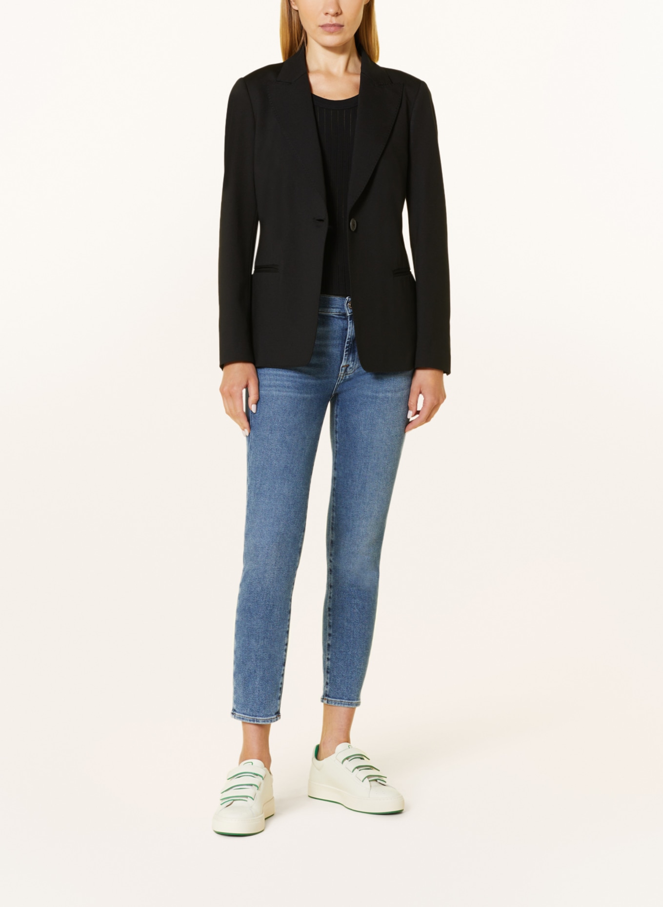 Kiltie Jersey blazer, Color: BLACK (Image 2)