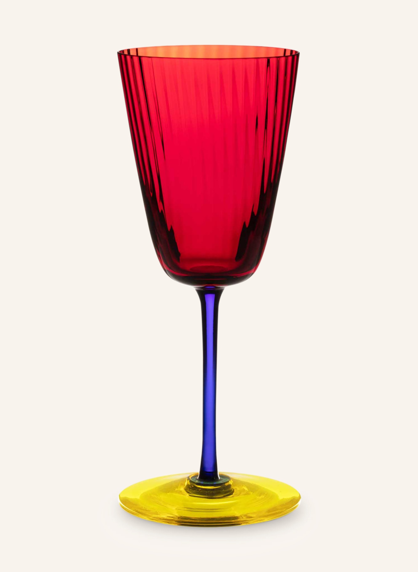 DOLCE & GABBANA CASA Weinglas CARRETTO: ROT / BLAU / GELB