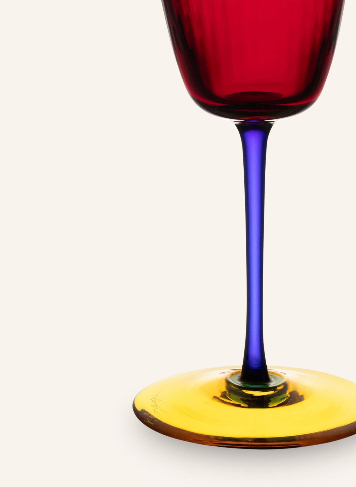 DOLCE & GABBANA CASA Weinglas CARRETTO: ROT / BLAU / GELB