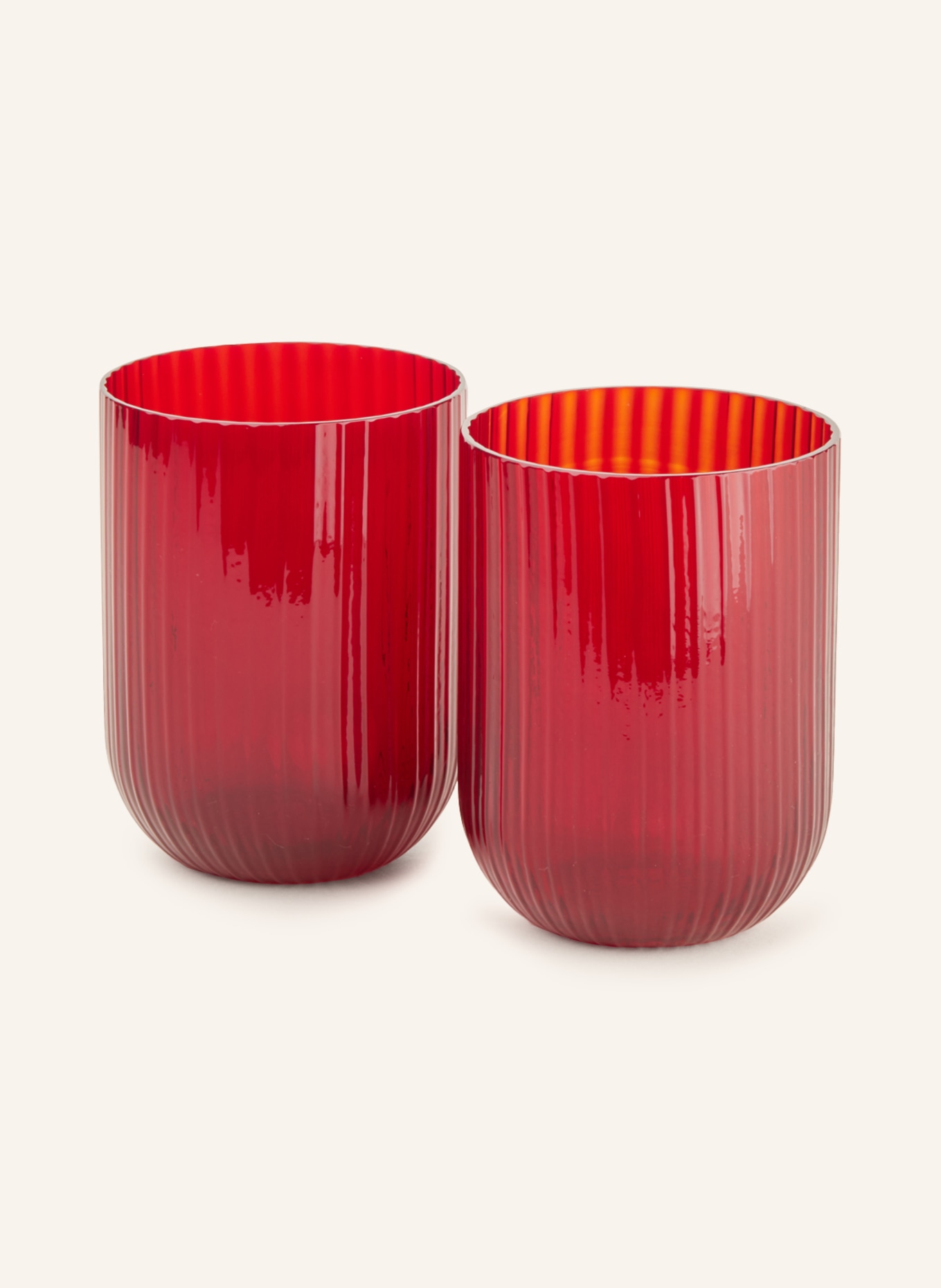 DOLCE & GABBANA CASA Set of 2 drinking glasses CARRETTO, Color: DARK RED (Image 1)