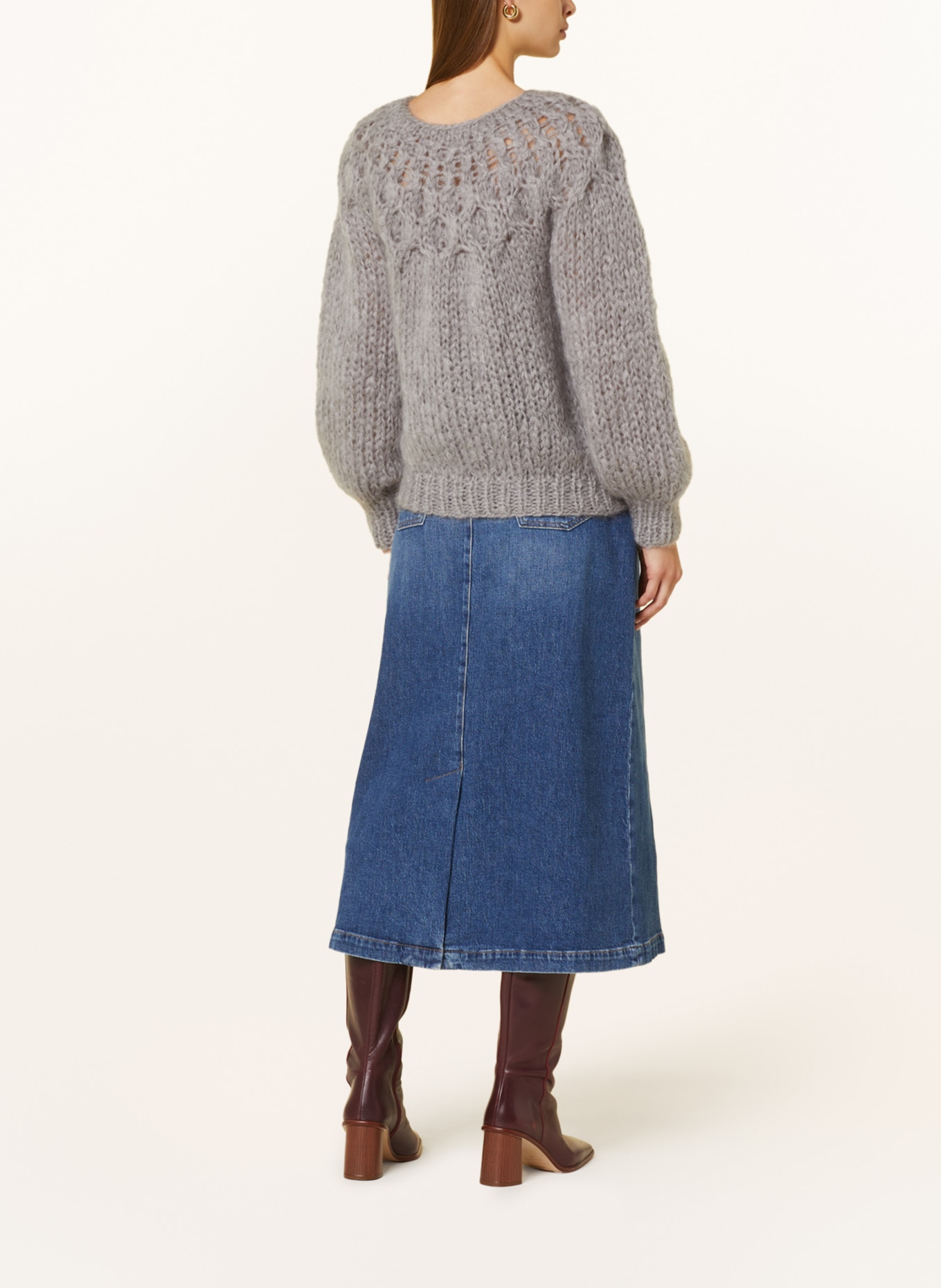 MAIAMI Mohair sweater, Color: GRAY (Image 3)