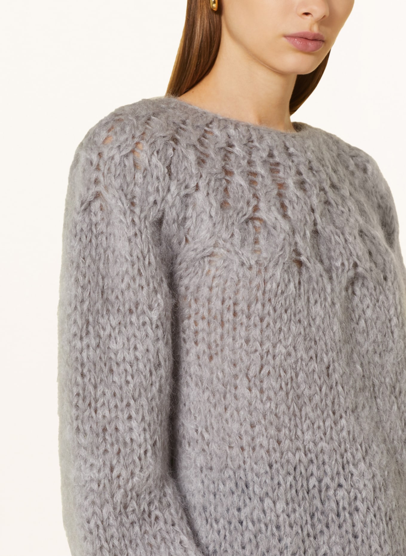MAIAMI Mohair sweater, Color: GRAY (Image 4)
