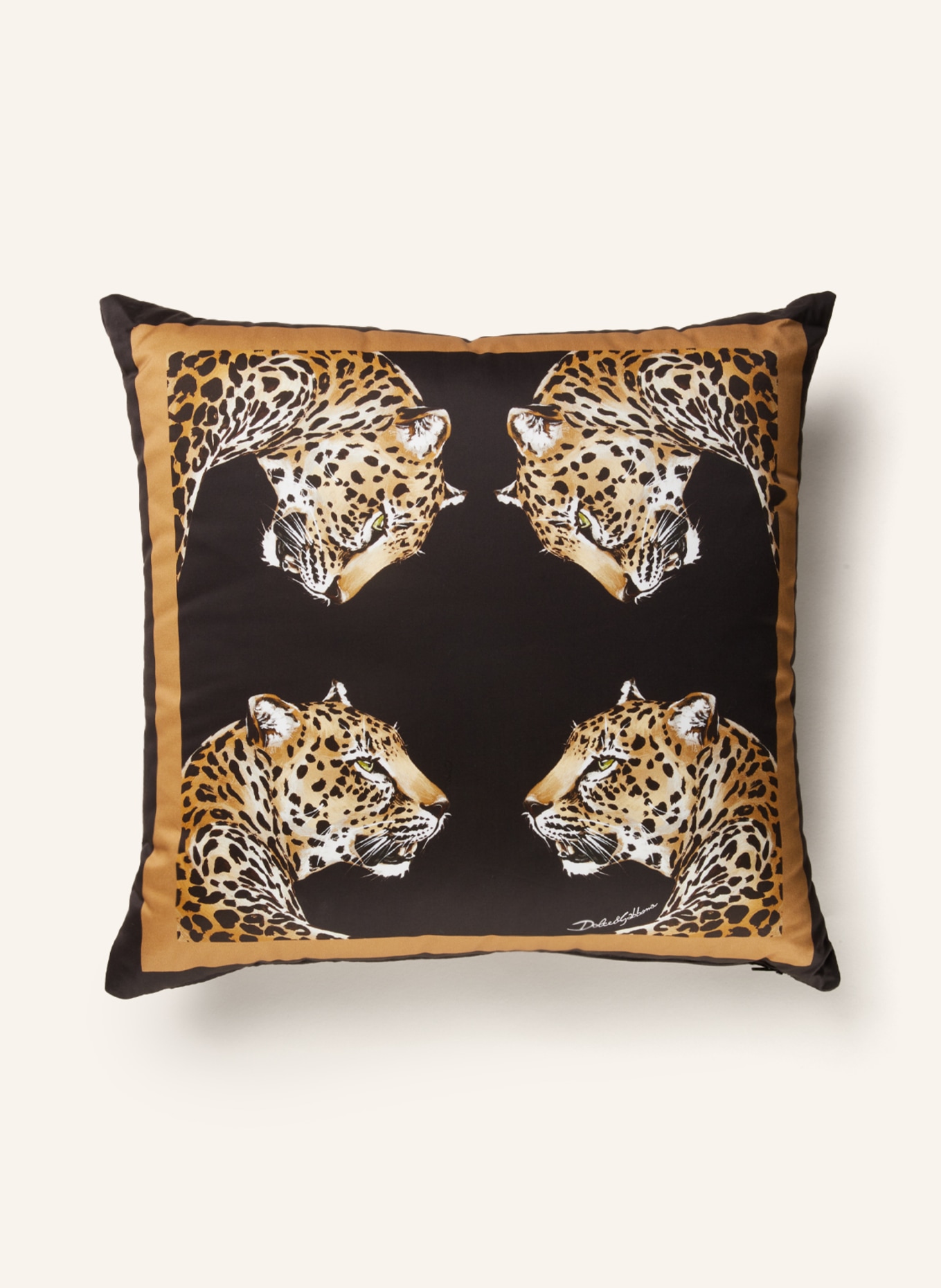 DOLCE & GABBANA CASA Decorative cushion, Color: BLACK/ LIGHT BROWN/ WHITE (Image 1)