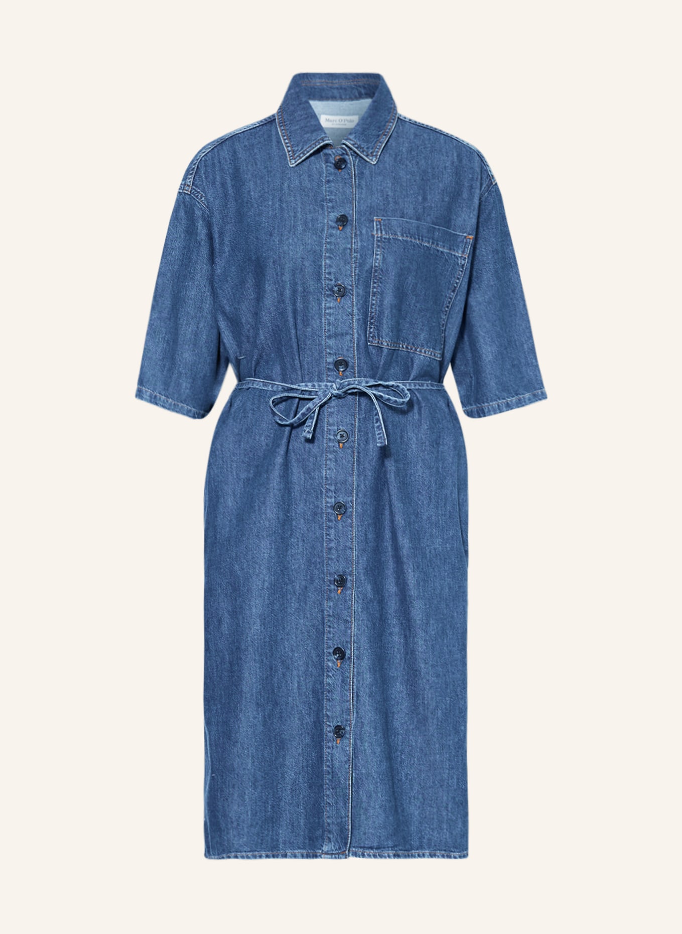 Marc O'Polo Denim dress with 3/4 sleeves, Color: BLUE (Image 1)
