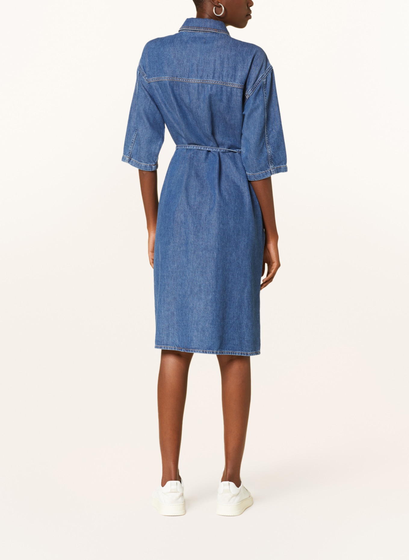 Marc O'Polo Denim dress with 3/4 sleeves, Color: BLUE (Image 3)