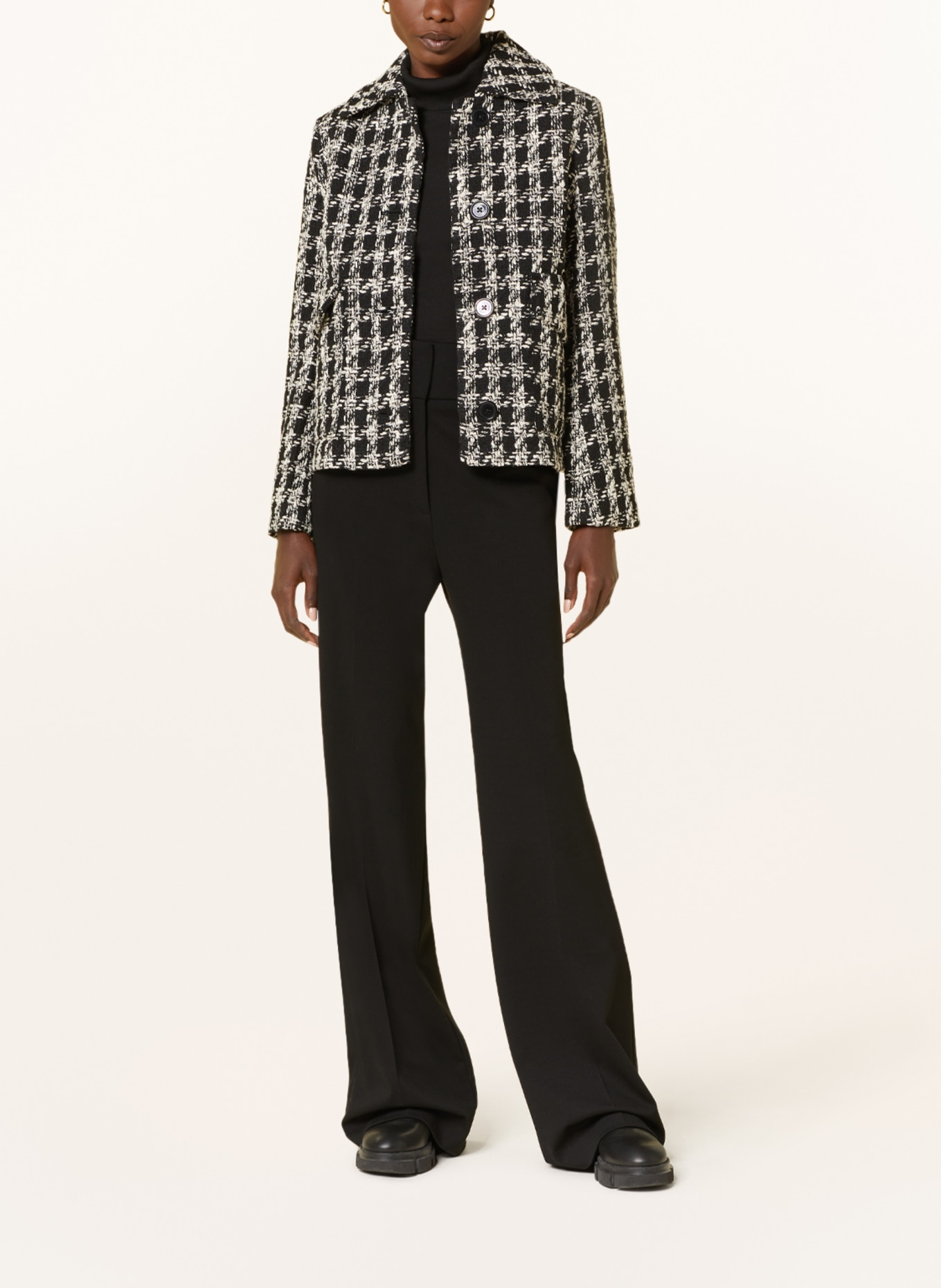 InWear Boxy jacket WINNIIW made of tweed, Color: BLACK/ WHITE (Image 2)