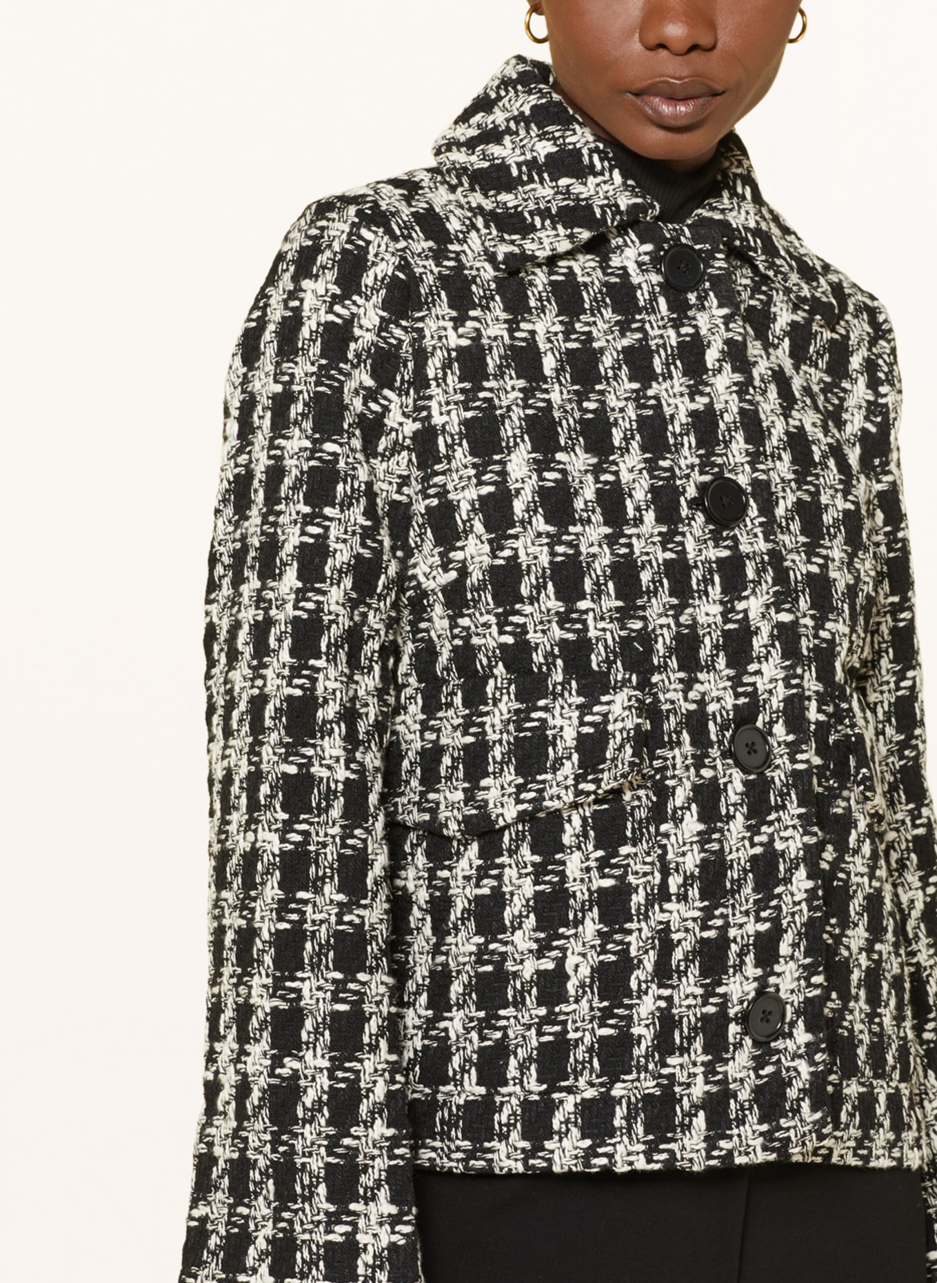 InWear Boxy jacket WINNIIW made of tweed, Color: BLACK/ WHITE (Image 4)