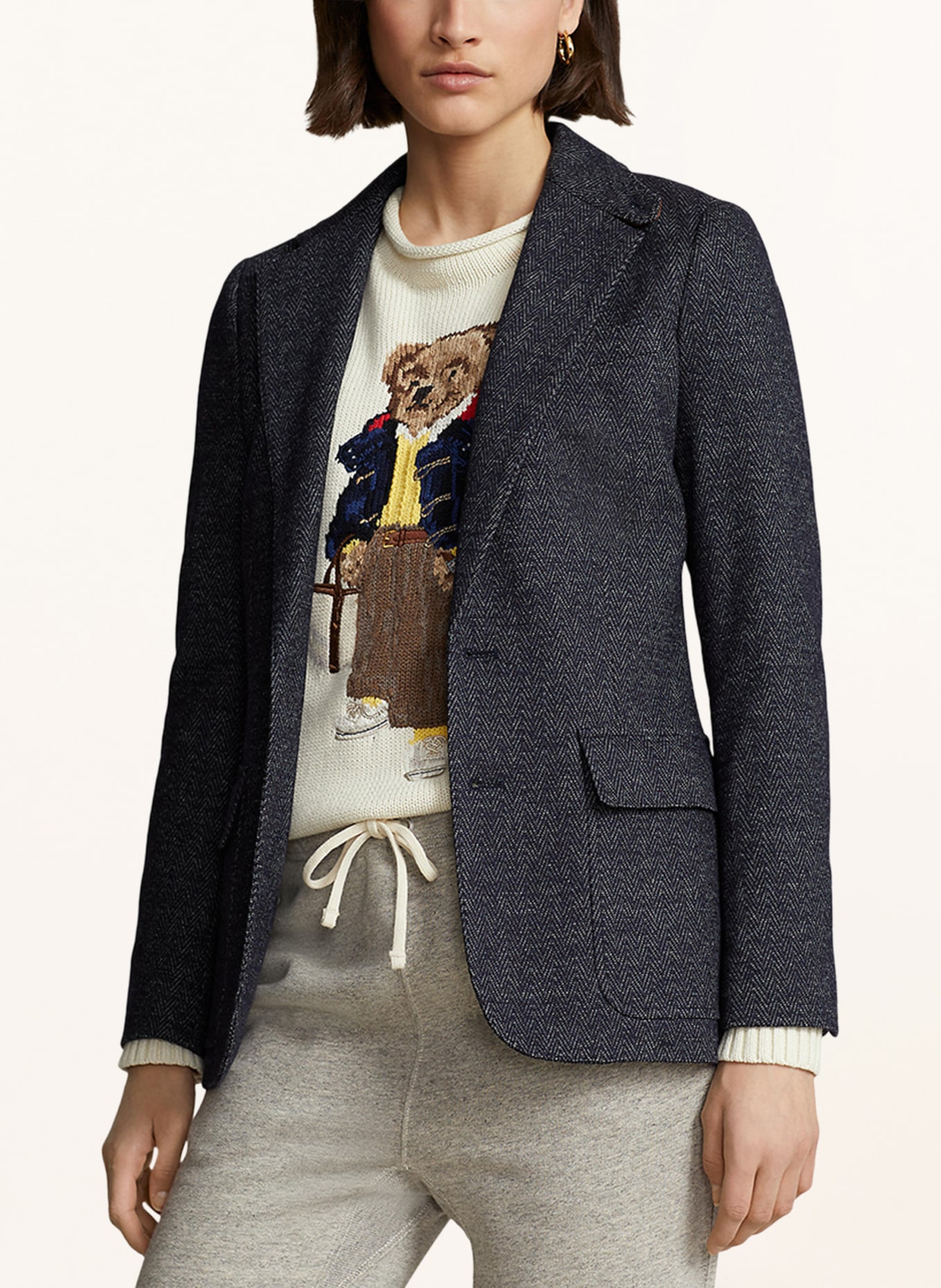 Ralph lauren clearance herringbone blazer womens