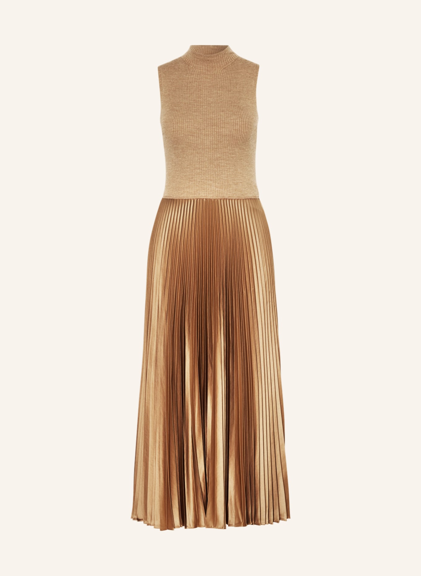 POLO RALPH LAUREN Kleid im Materialmix, Farbe: CAMEL (Bild 1)