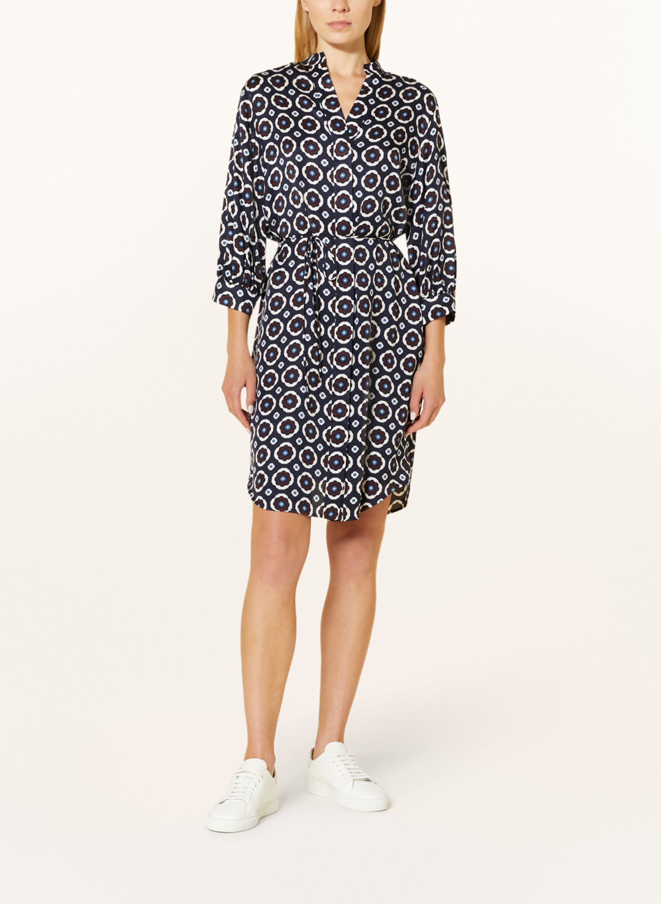 Marc O'Polo Dress with 3/4 sleeves, Color: DARK BLUE/ WHITE (Image 2)