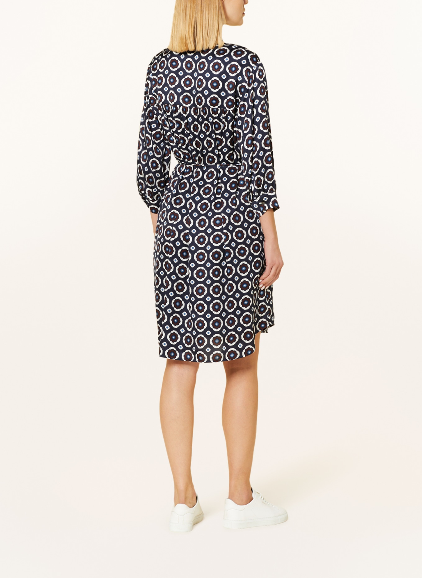 Marc O'Polo Dress with 3/4 sleeves, Color: DARK BLUE/ WHITE (Image 3)