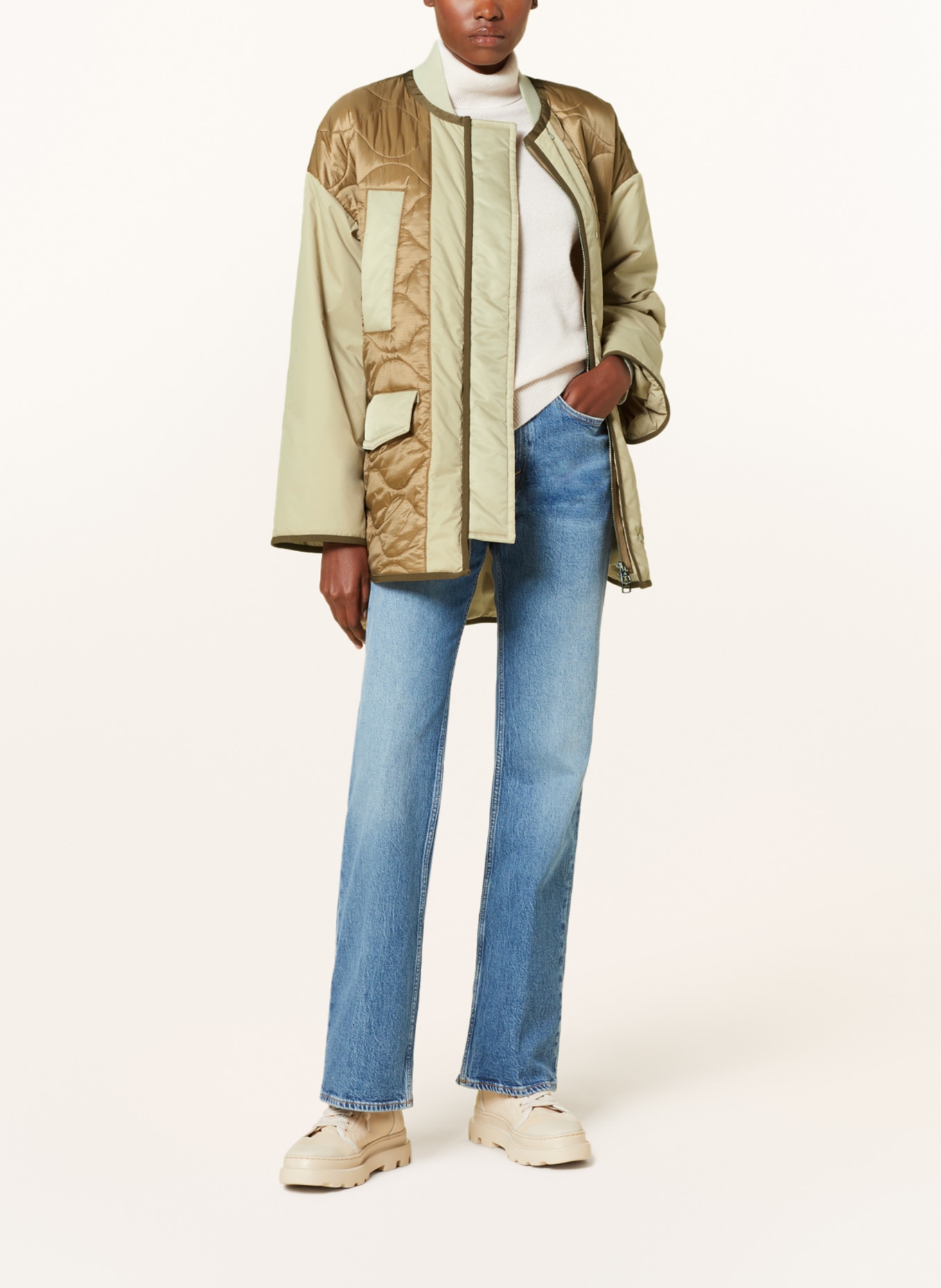 Marc O'Polo Quilted jacket, Color: BEIGE/ BROWN (Image 2)