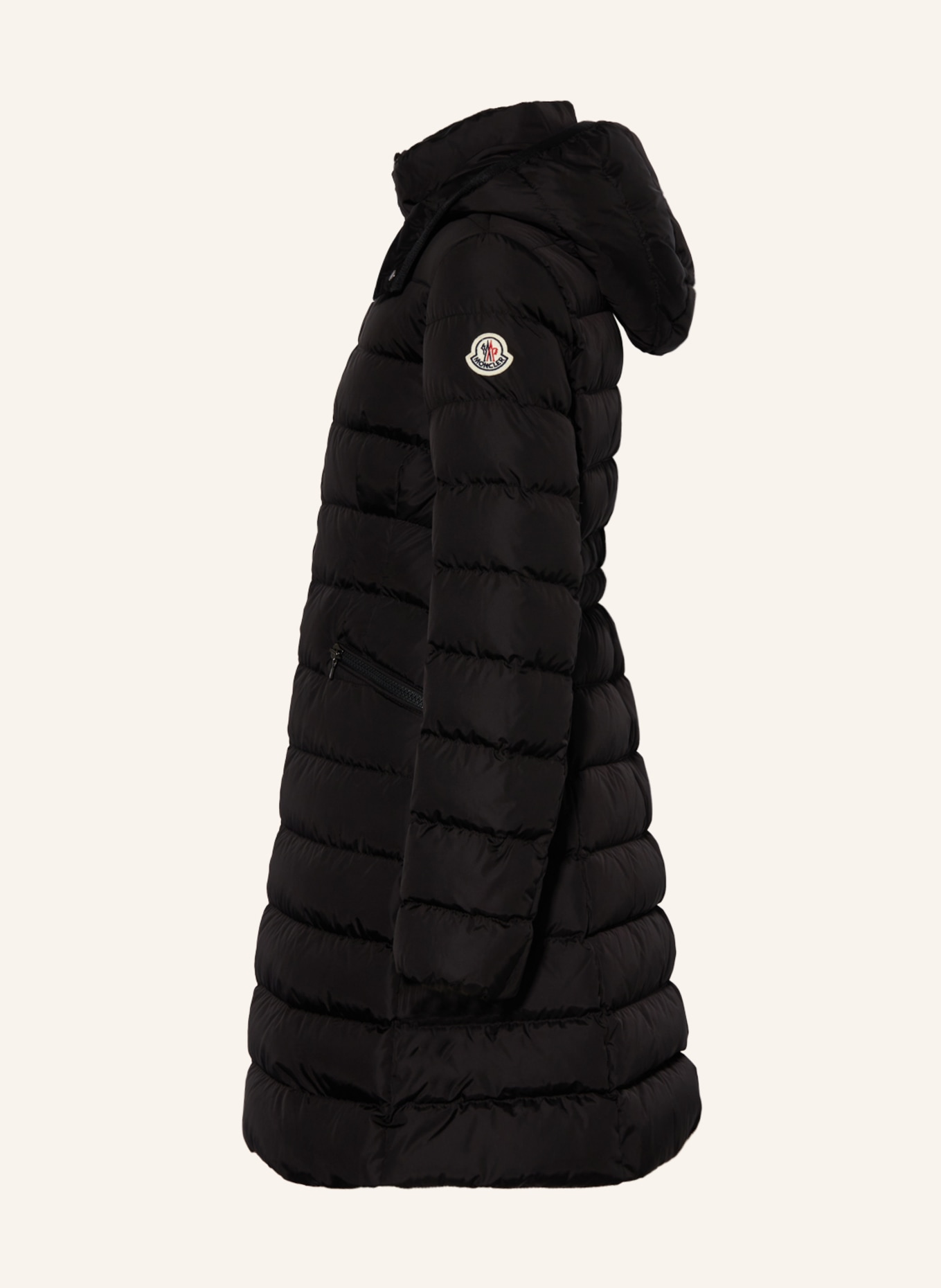 MONCLER enfant Péřový kabát CHARPAL s odnímatelnou kapucí, Barva: ČERNÁ (Obrázek 4)