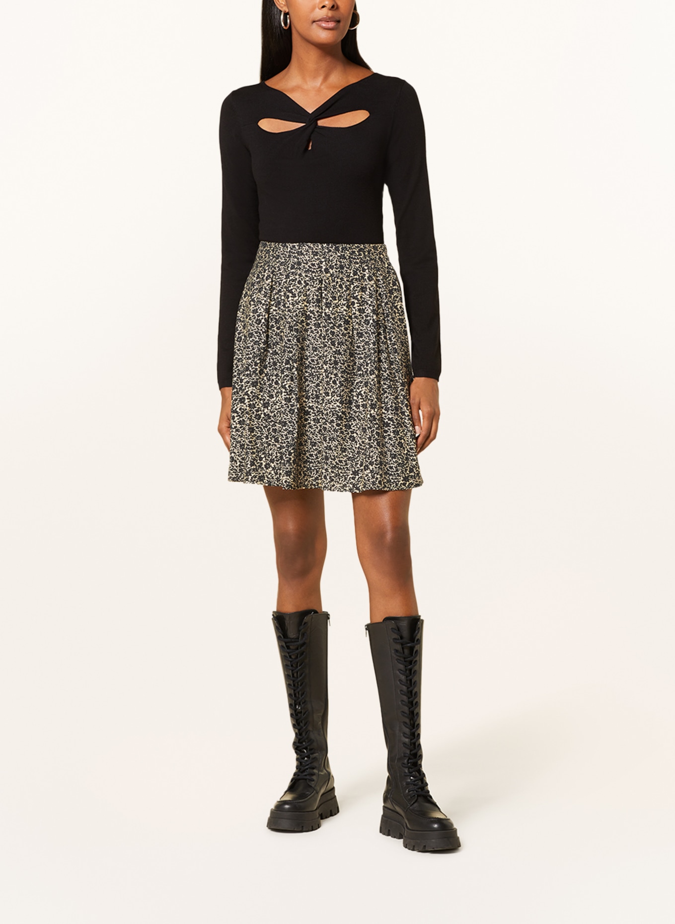 MSCH COPENHAGEN Skirt MSCHKARITTA SETARA, Color: CREAM/ BLACK (Image 2)