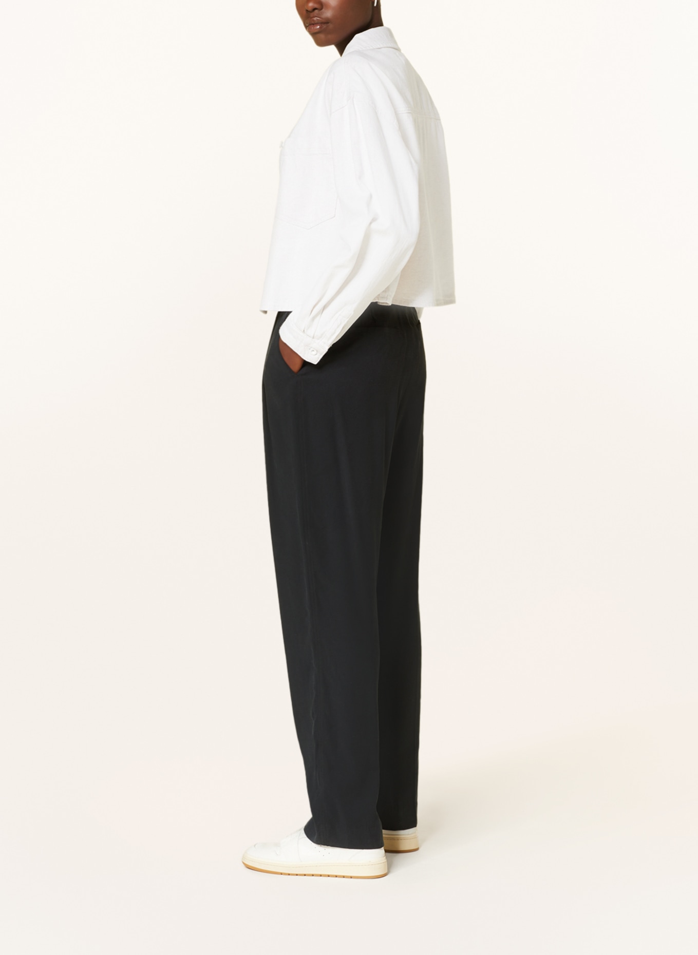 MSCH COPENHAGEN Wide leg trousers MSCHMADEIRA SELIA, Color: BLACK (Image 4)