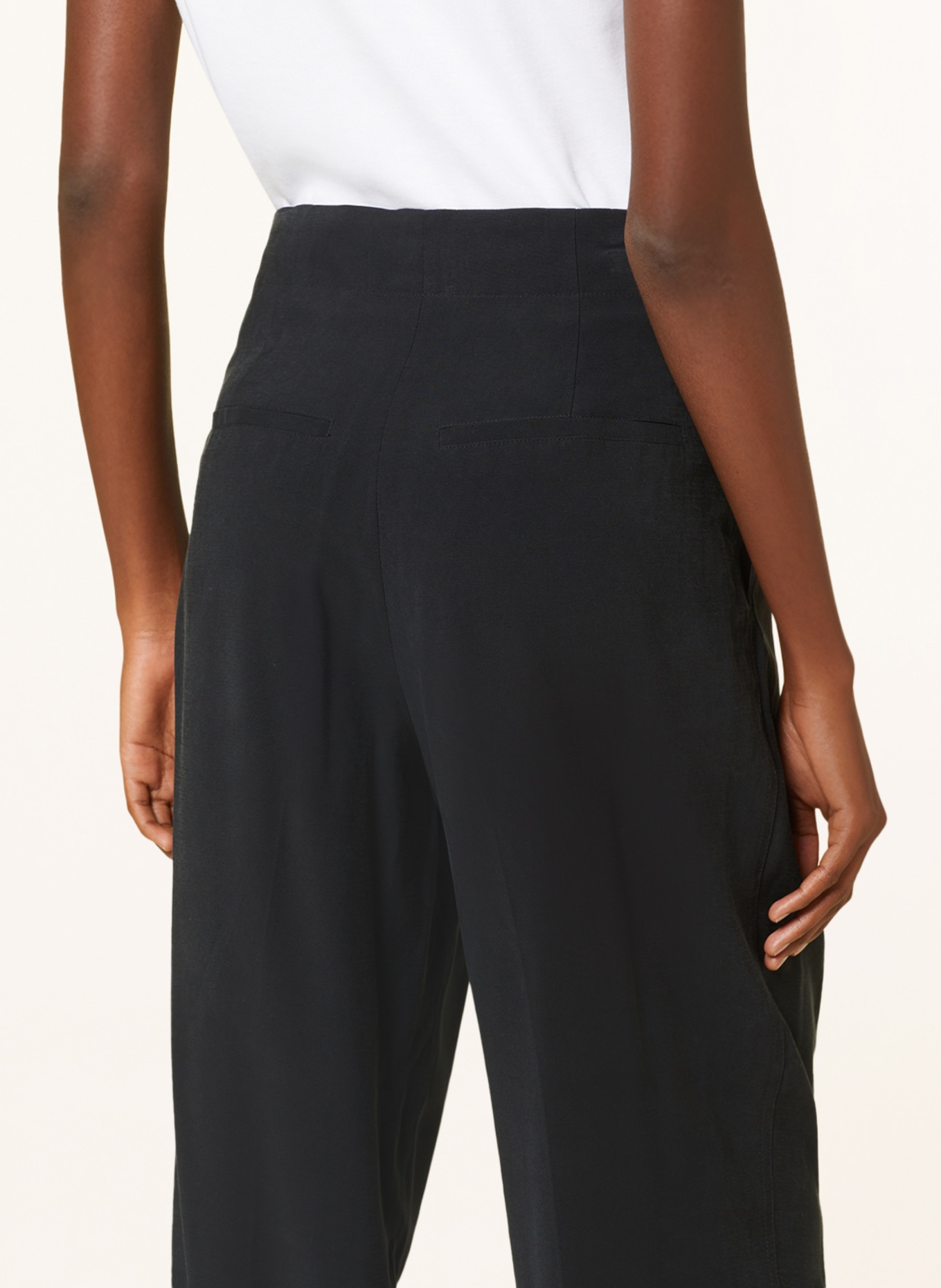 MSCH COPENHAGEN Wide leg trousers MSCHMADEIRA SELIA, Color: BLACK (Image 5)