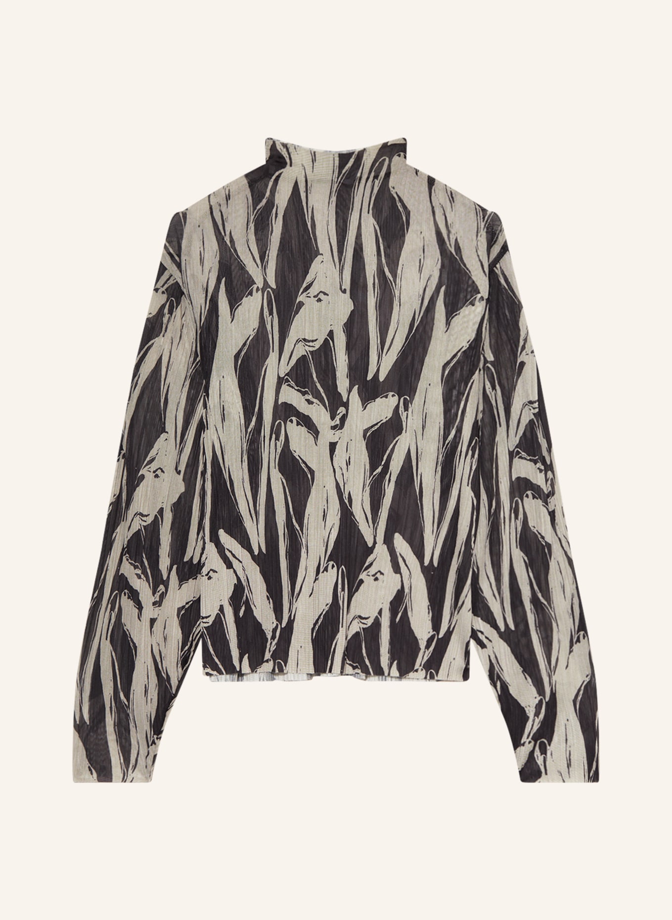MSCH COPENHAGEN Shirt blouse MSCHJANIELLA ILLENORA, Color: BLACK/ TAUPE (Image 1)