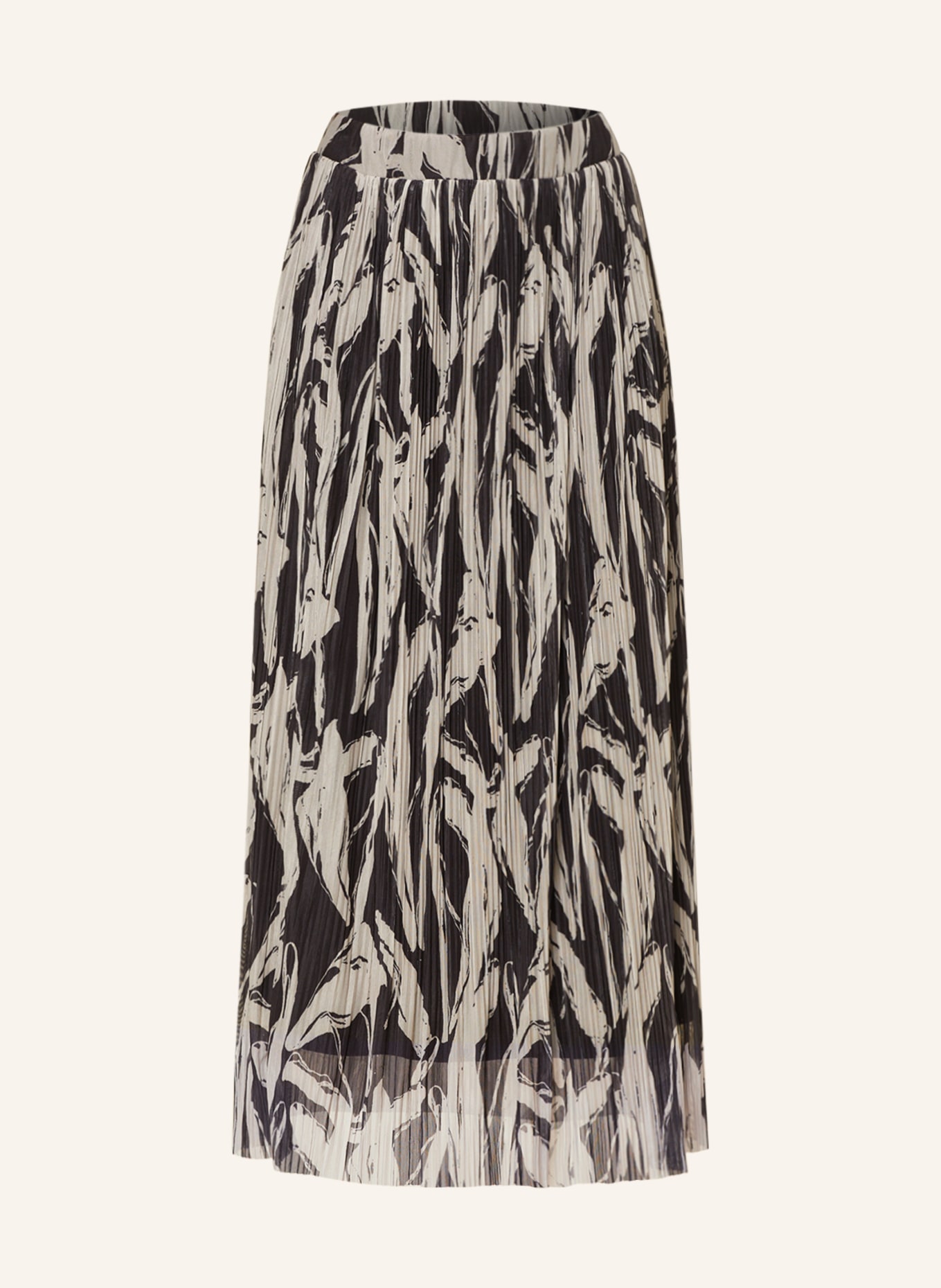MSCH COPENHAGEN Pleated skirt MSCHJANIELLA ILLENORA, Color: BLACK/ TAUPE (Image 1)