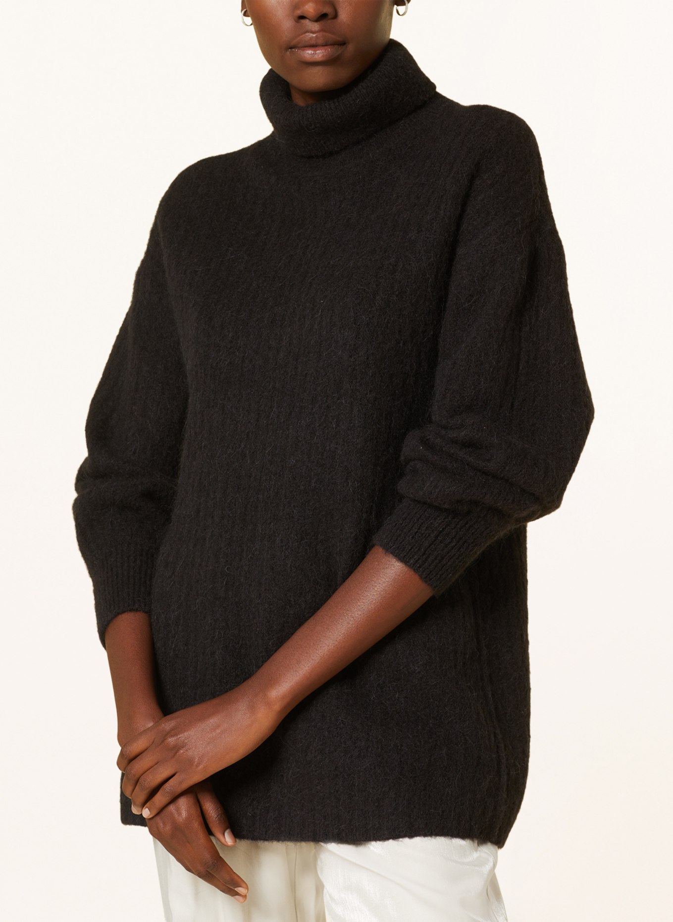 MSCH COPENHAGEN Oversized turtleneck sweater MSCHELISIA NENAYA, Color: BLACK (Image 4)