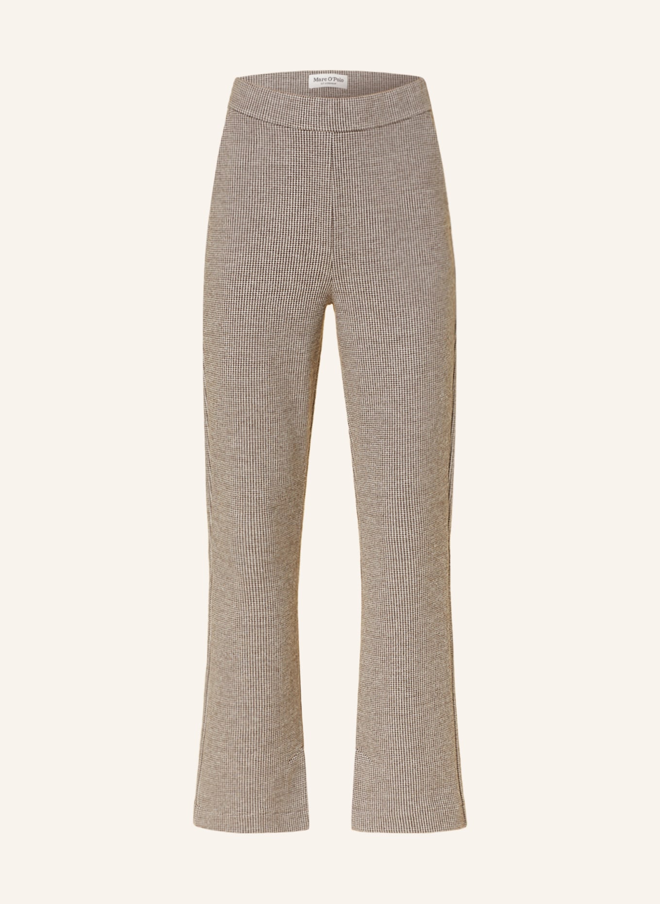 Marc O'Polo Bootcut trousers made of jersey, Color: BROWN/ LIGHT BROWN (Image 1)