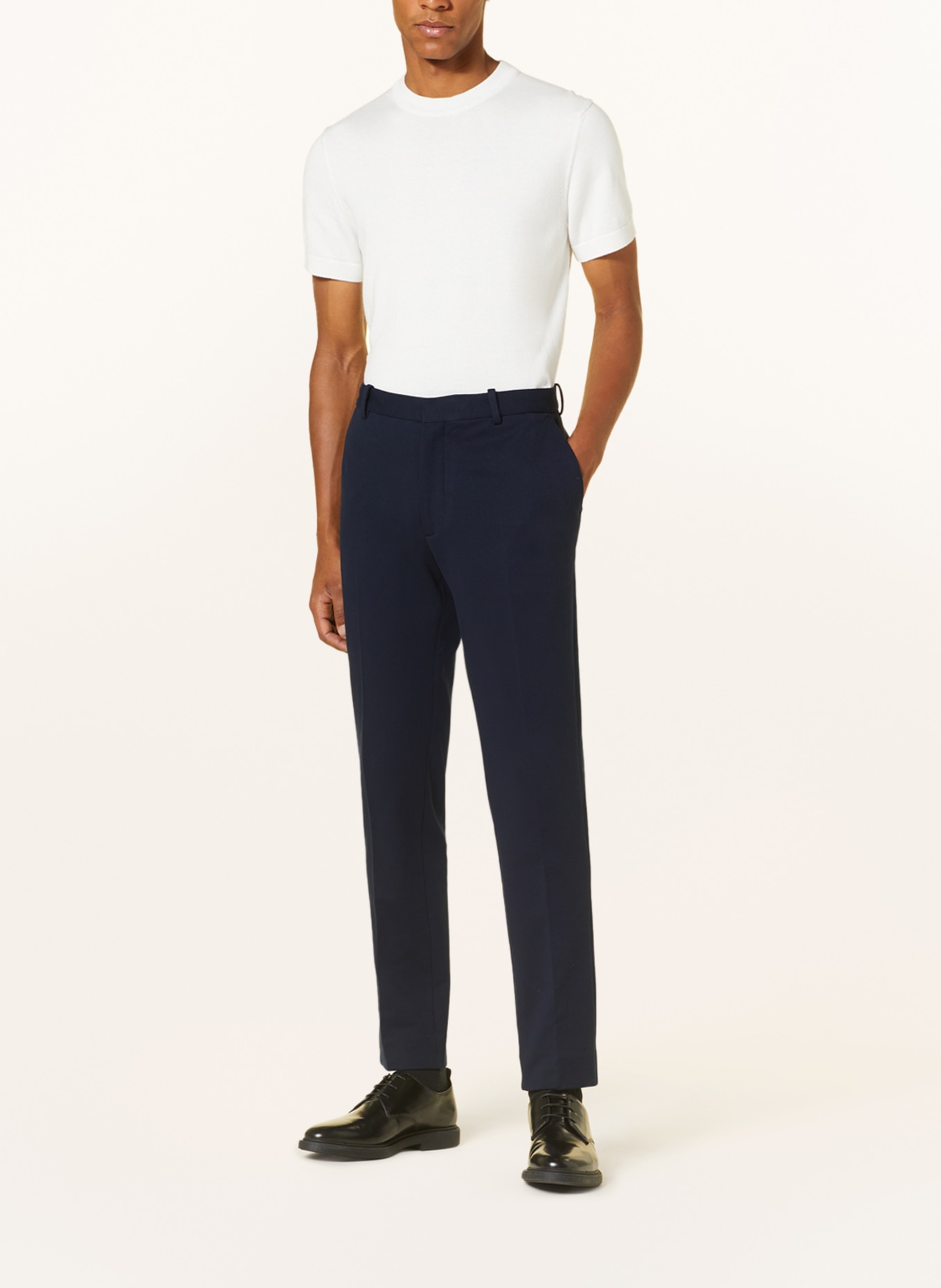 CIRCOLO 1901 Suit trousers slim fit in jersey, Color: 447 Blu Navy (Image 3)