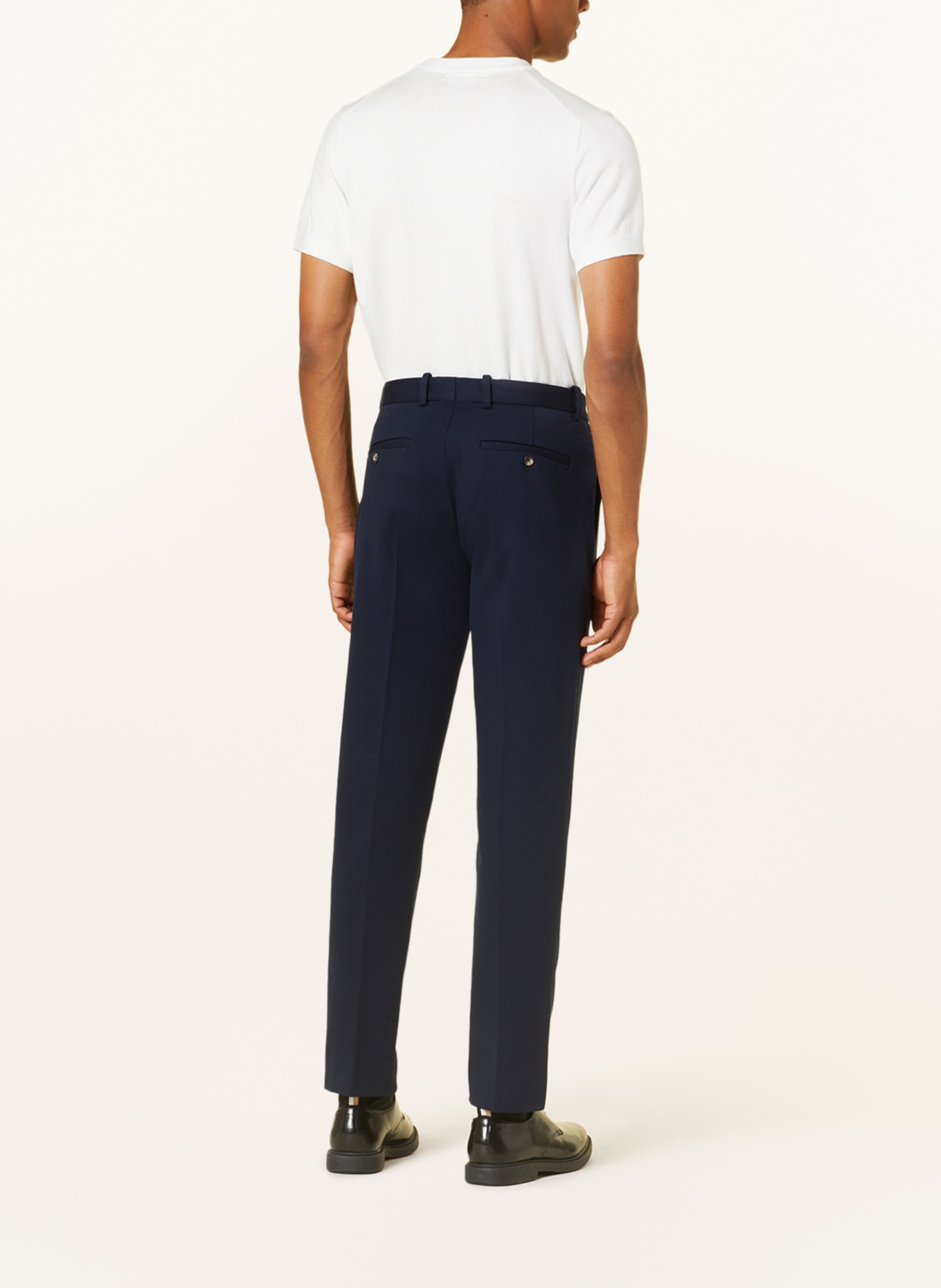 CIRCOLO 1901 Suit trousers slim fit in jersey, Color: 447 Blu Navy (Image 4)