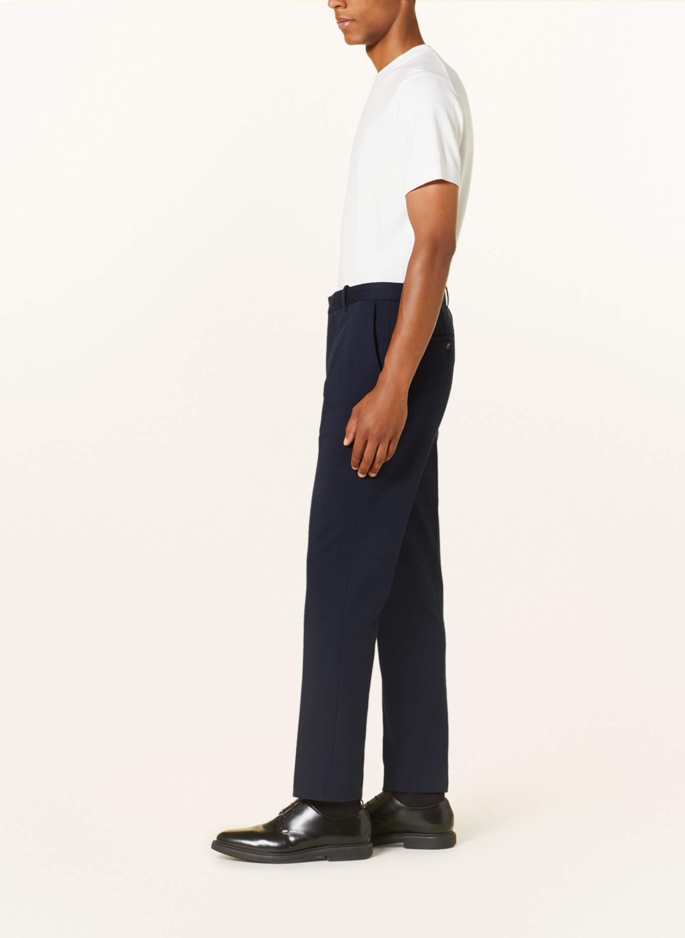 CIRCOLO 1901 Spodnie garniturowe z dżerseju slim fit, Kolor: 447 Blu Navy (Obrazek 5)