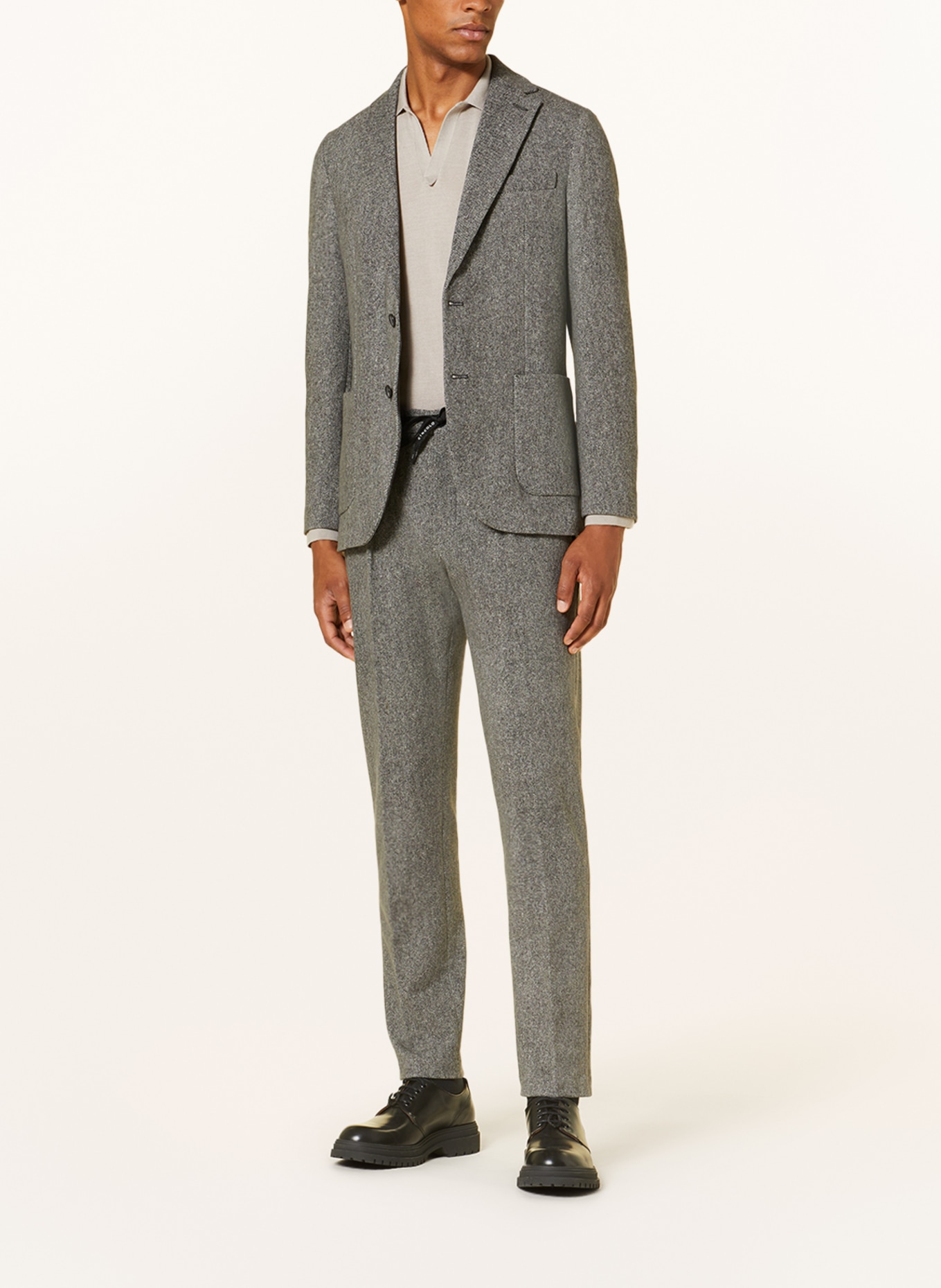 CIRCOLO 1901 Suit trousers slim fit in jersey, Color: CARBO CARBONE-L (Image 2)