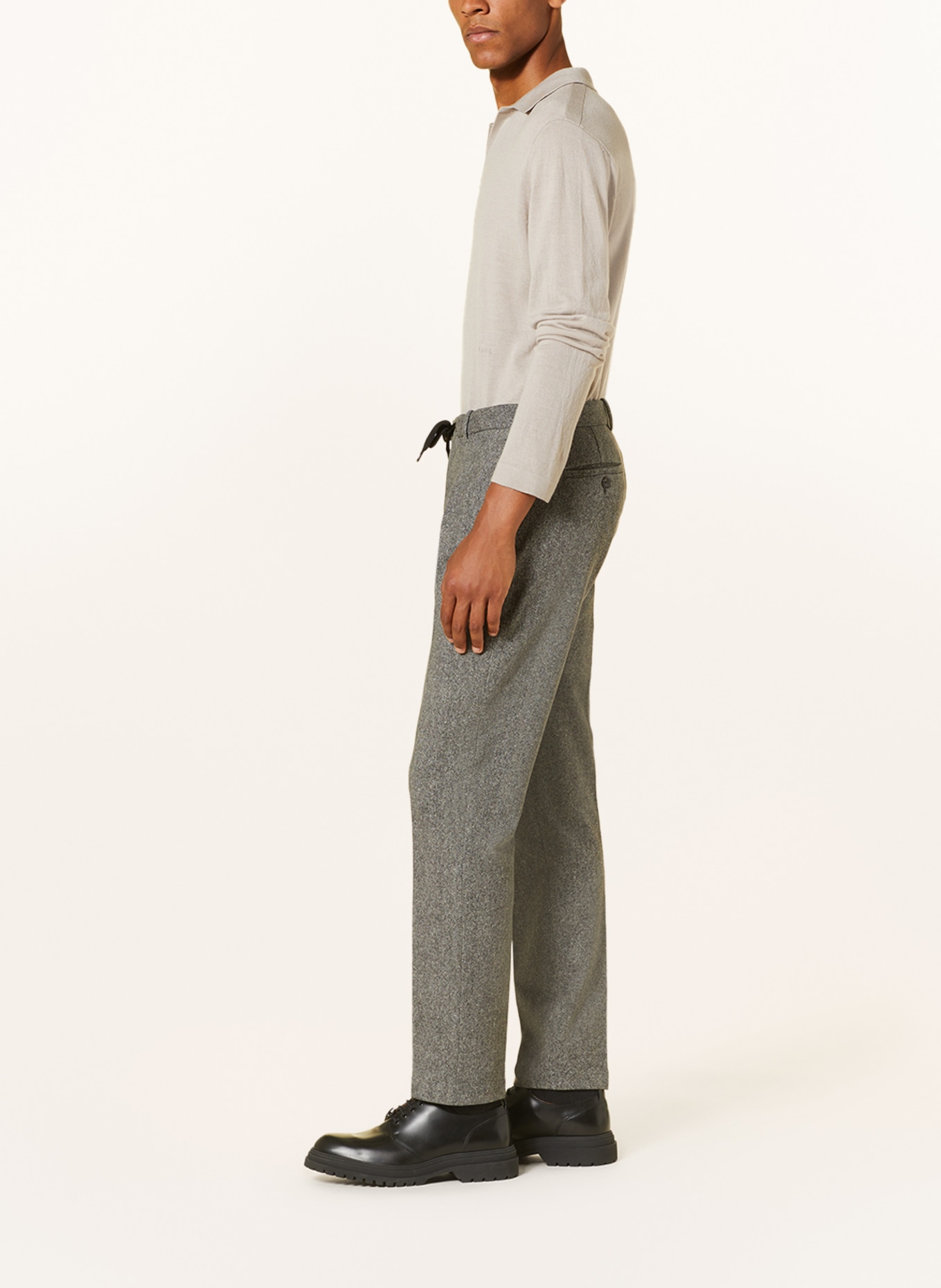 CIRCOLO 1901 Spodnie garniturowe z dżerseju slim fit, Kolor: CARBO CARBONE-L (Obrazek 5)