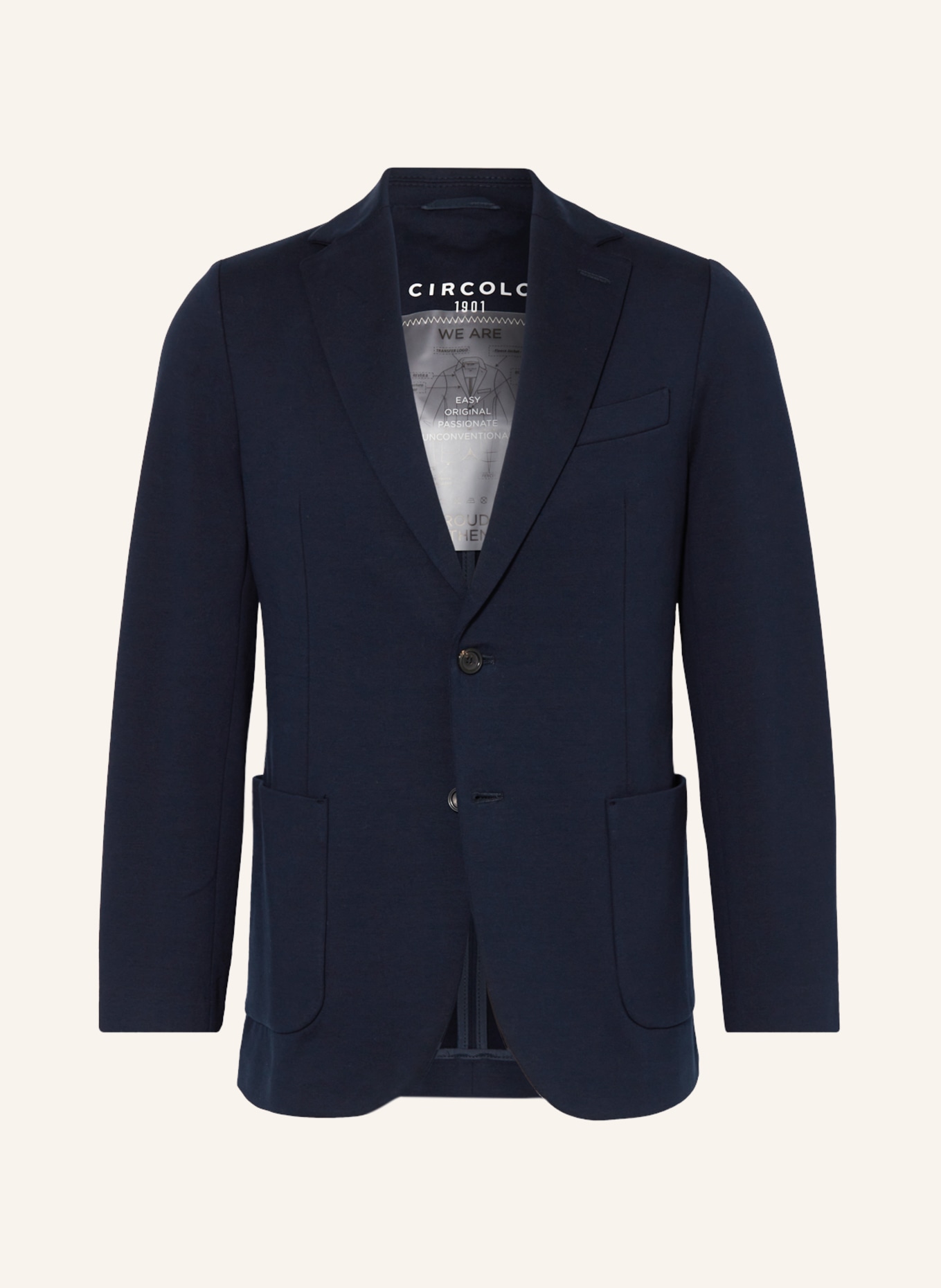 CIRCOLO 1901 Suit jacket extra slim fit made of jersey, Color: 447 Blu Navy (Image 1)
