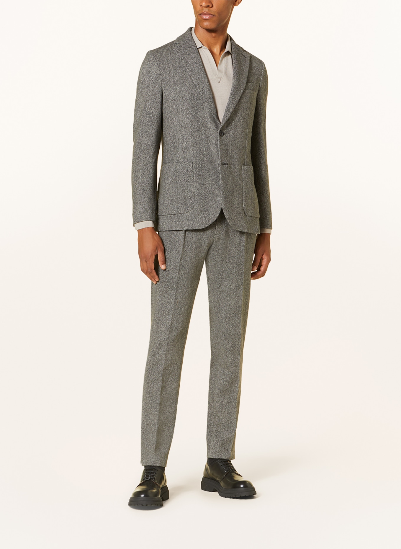 CIRCOLO 1901 Suit jacket extra slim fit made of jersey, Color: CARBO CARBONE-L (Image 2)