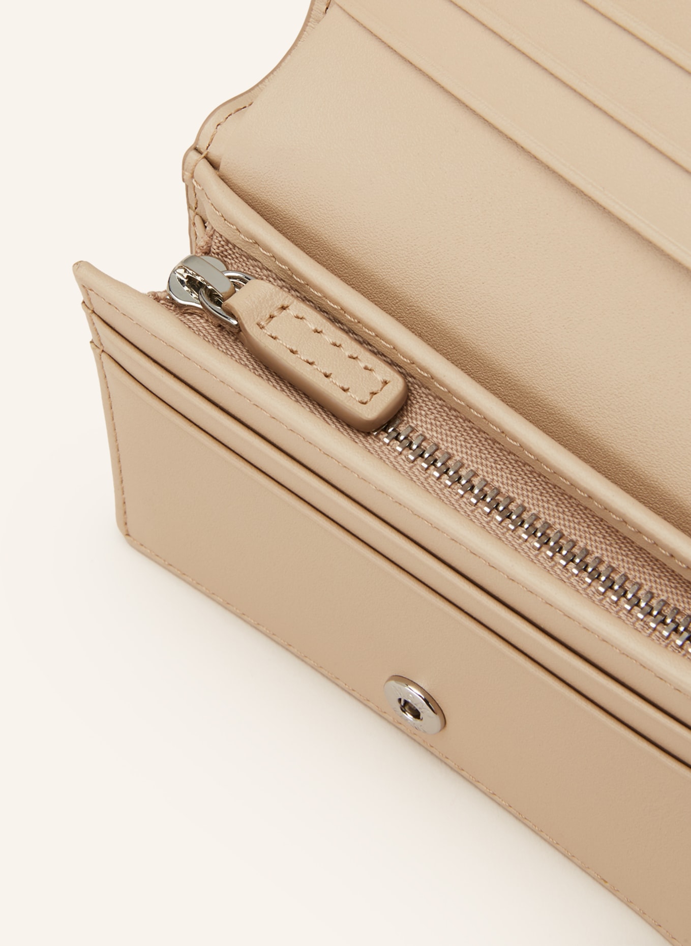 Beige mcm wallet deals
