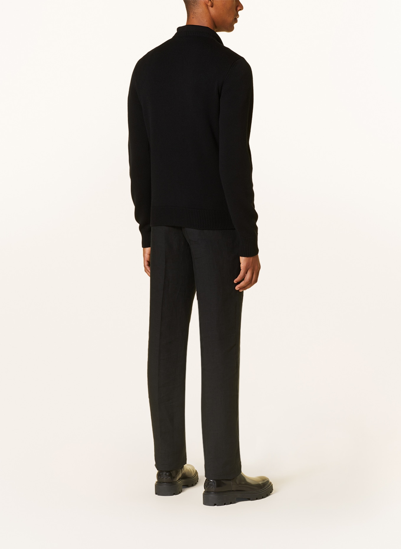 RALPH LAUREN PURPLE LABEL Sweater, Color: BLACK/ CREAM (Image 3)