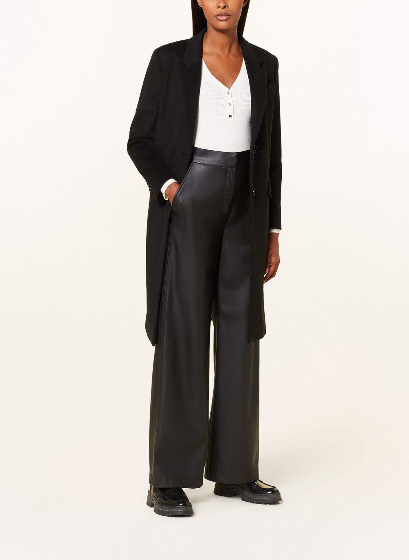 BOSS Wool coat CATARA, Color: BLACK (Image 2)