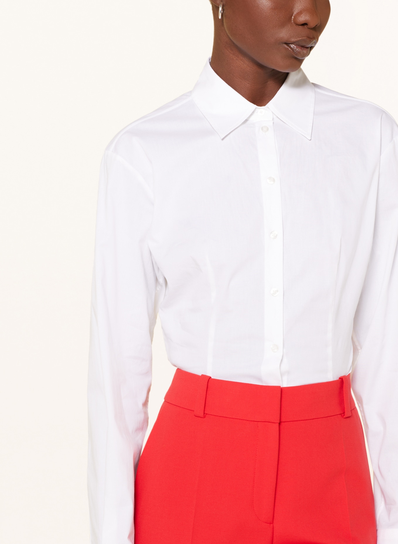 HUGO Shirt blouse body EMELLIA, Color: WHITE (Image 4)