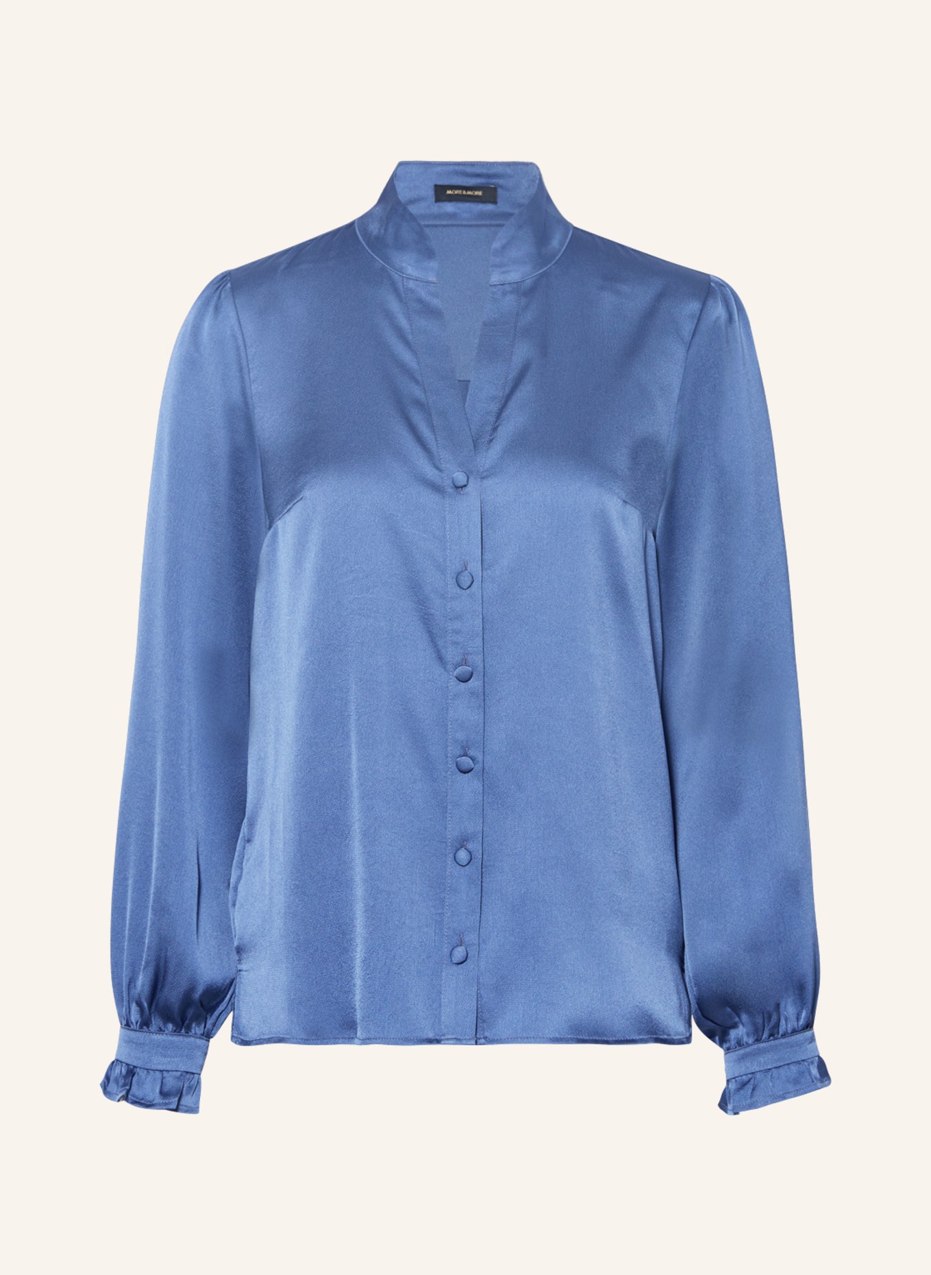 MORE & MORE Satin blouse, Color: BLUE (Image 1)