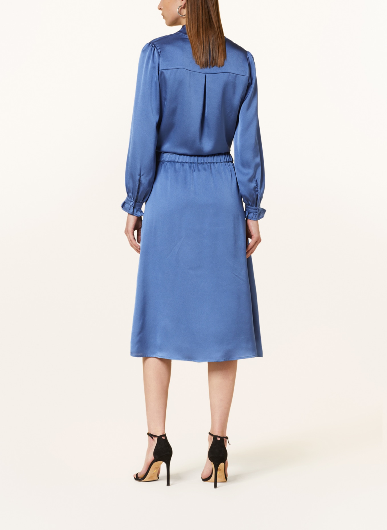 MORE & MORE Satin blouse, Color: BLUE (Image 3)