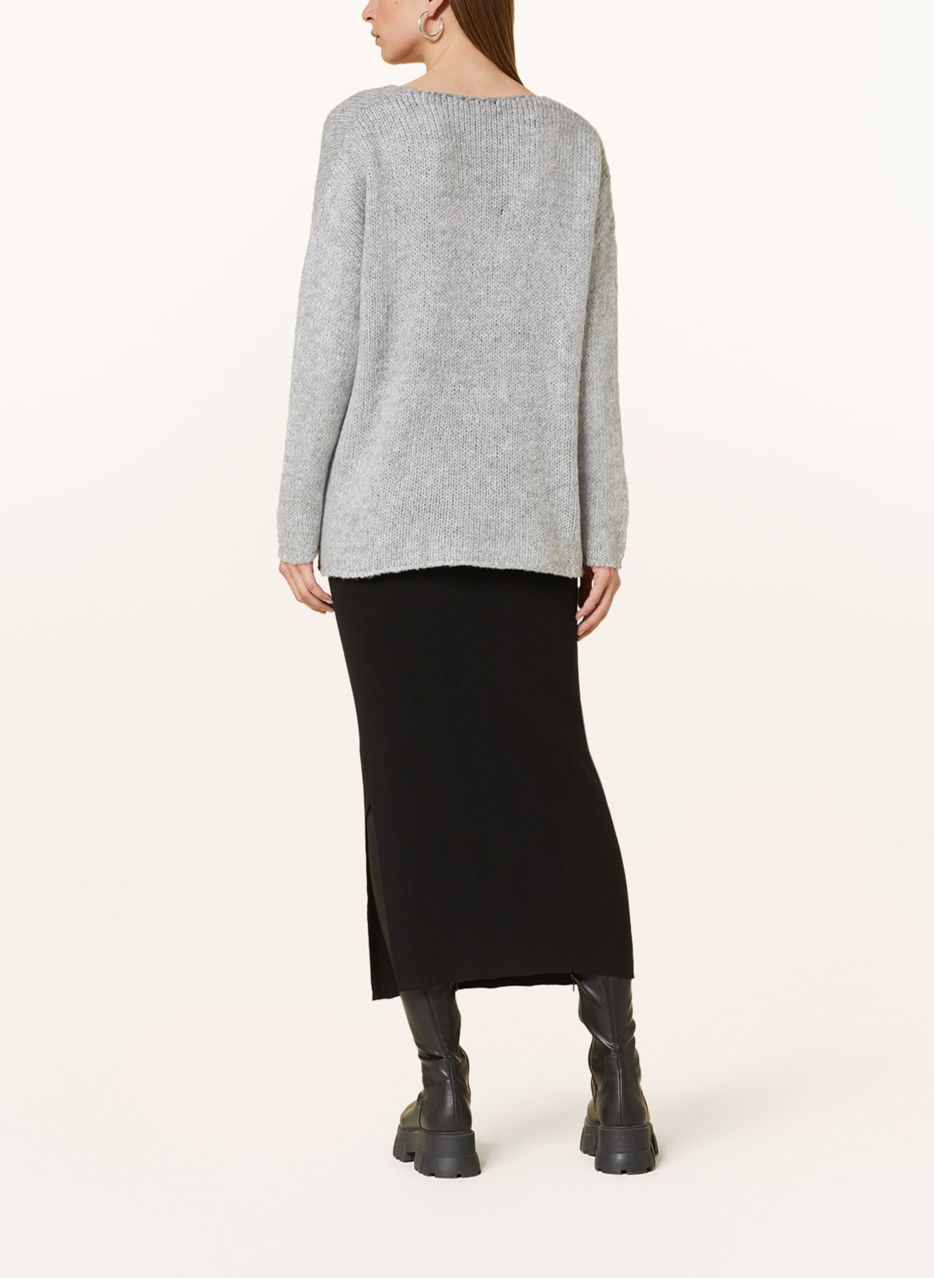 MORE & MORE Sweter oversize, Kolor: SZARY (Obrazek 3)