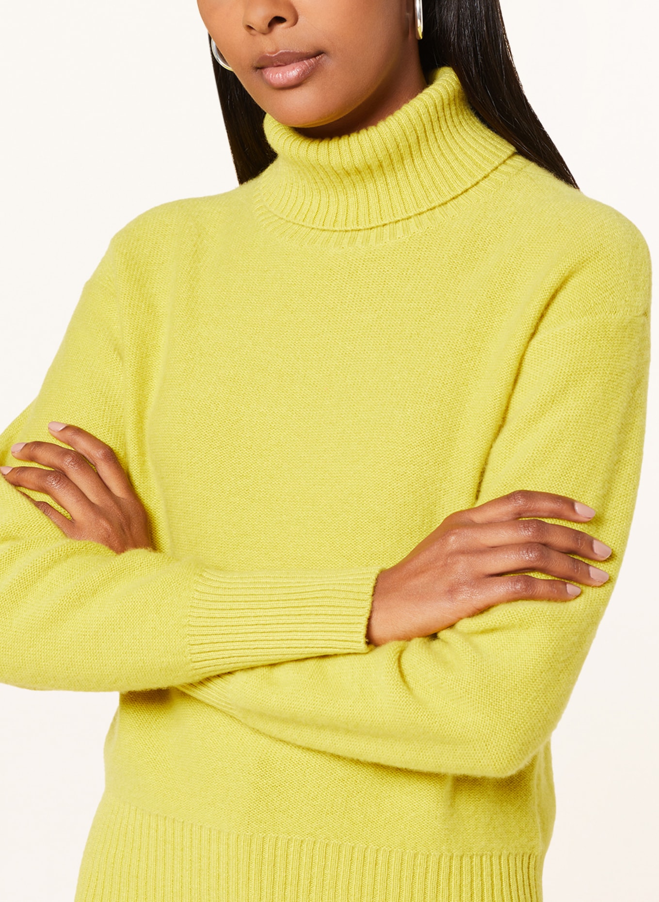 lilienfels Turtleneck sweater in cashmere, Color: LIGHT GREEN (Image 4)