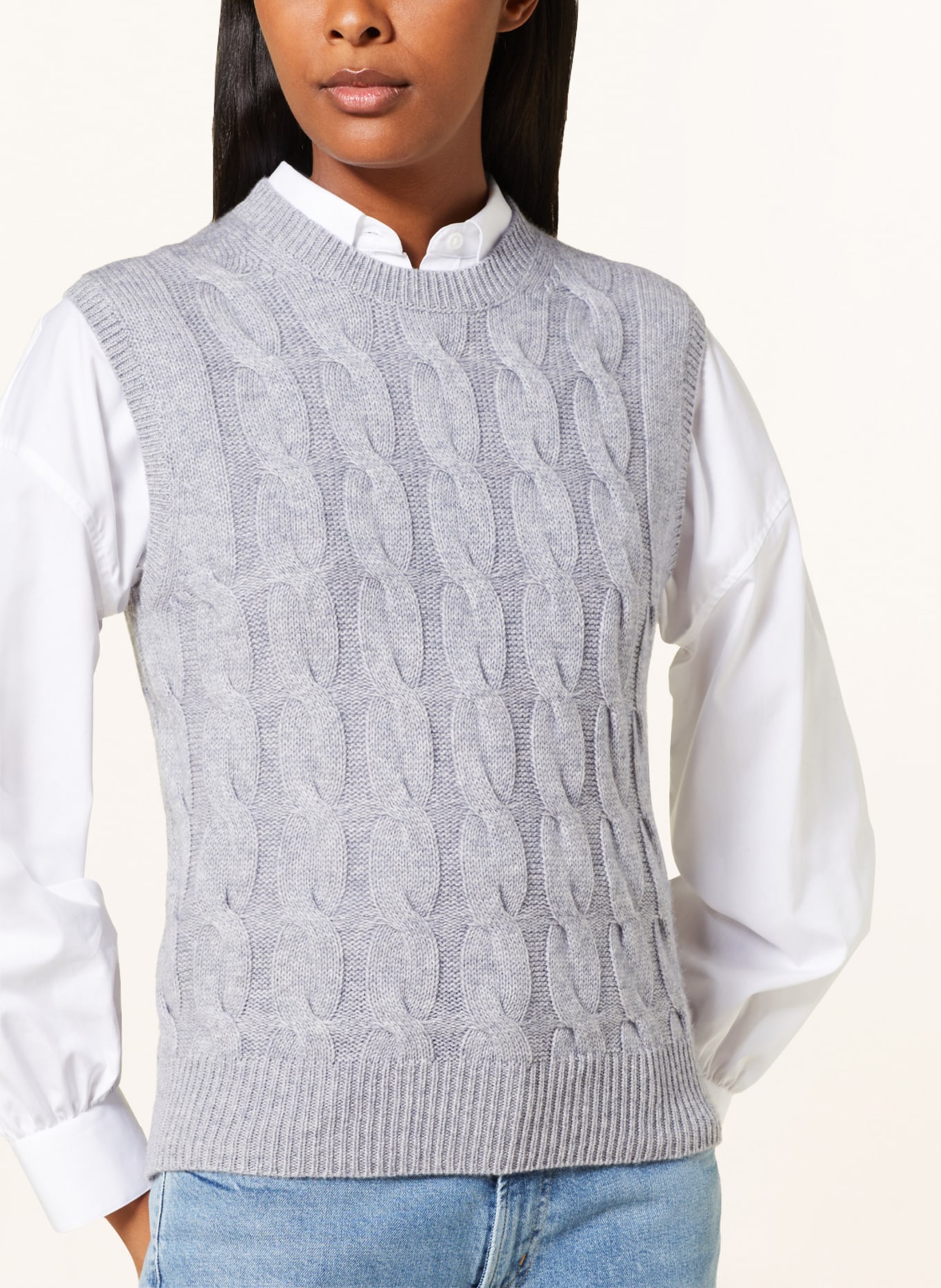 lilienfels Sweater vest with cashmere, Color: GRAY (Image 4)