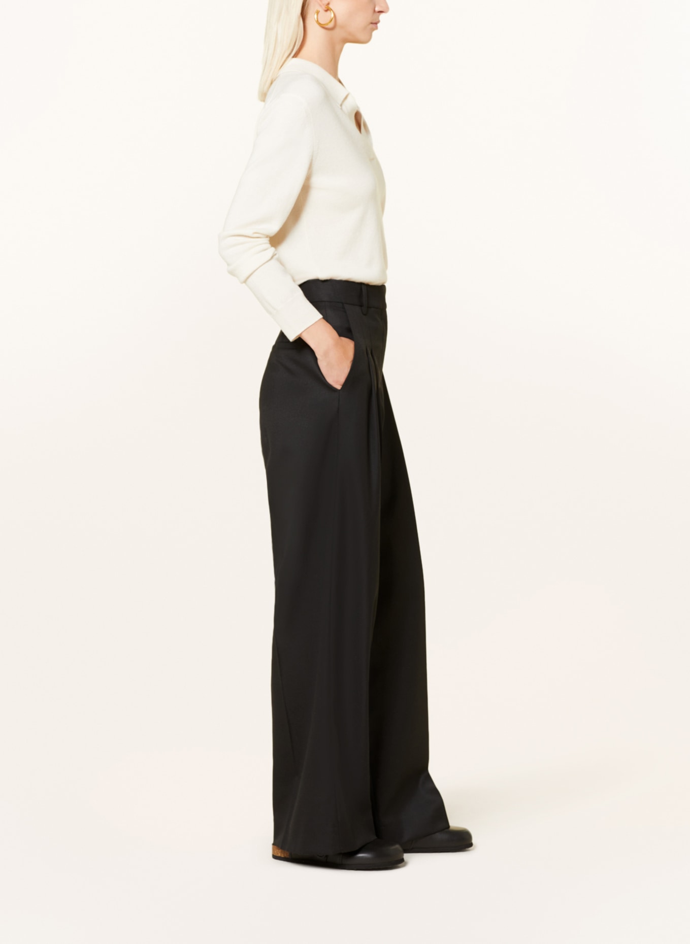 BY MALENE BIRGER Wide leg trousers CYMBARIA, Color: BLACK (Image 4)