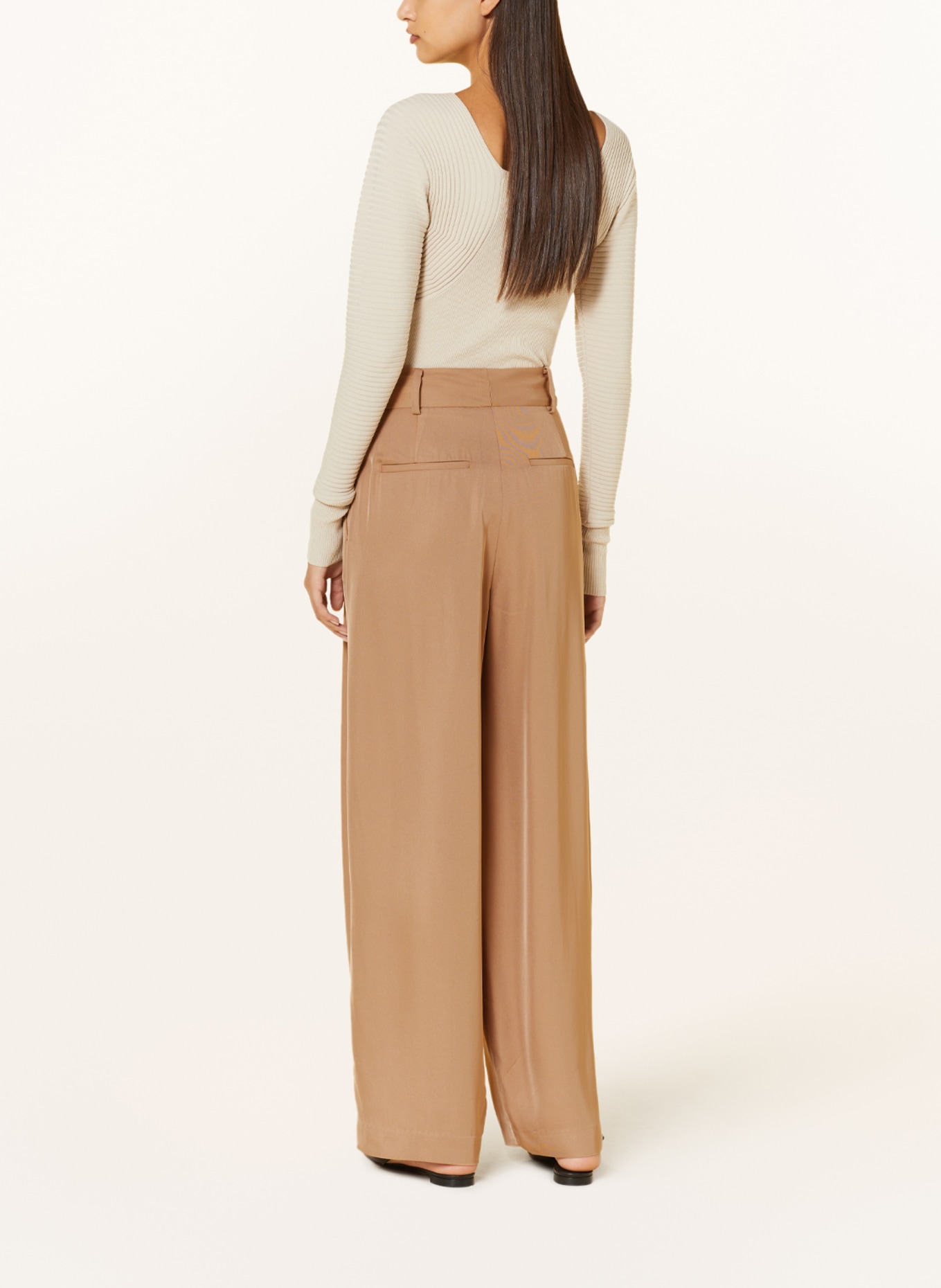 BY MALENE BIRGER Wide leg trousers PISCALI, Color: LIGHT BROWN (Image 3)