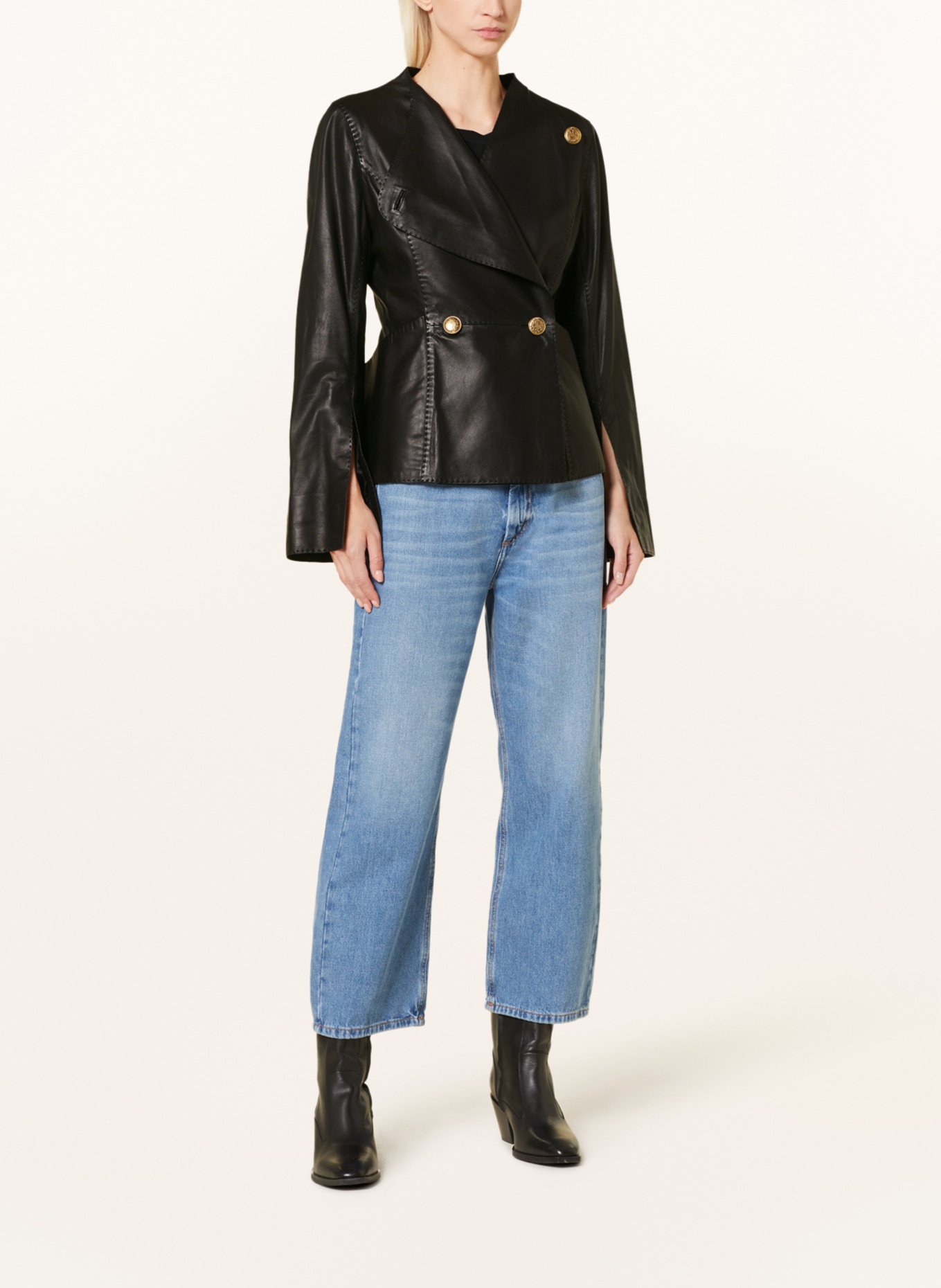 BY MALENE BIRGER Lederblazer SELMAS, Farbe: SCHWARZ (Bild 2)